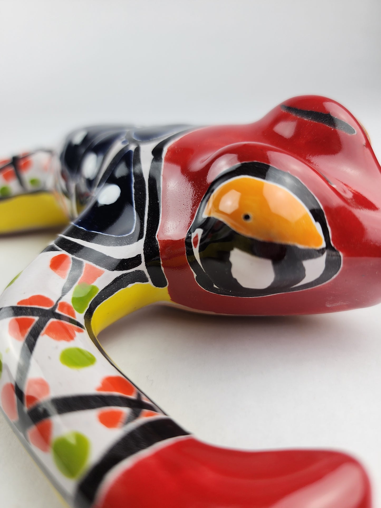 Red Talavera Frog Figurine – Hand-Painted Mexican Ceramic Gift