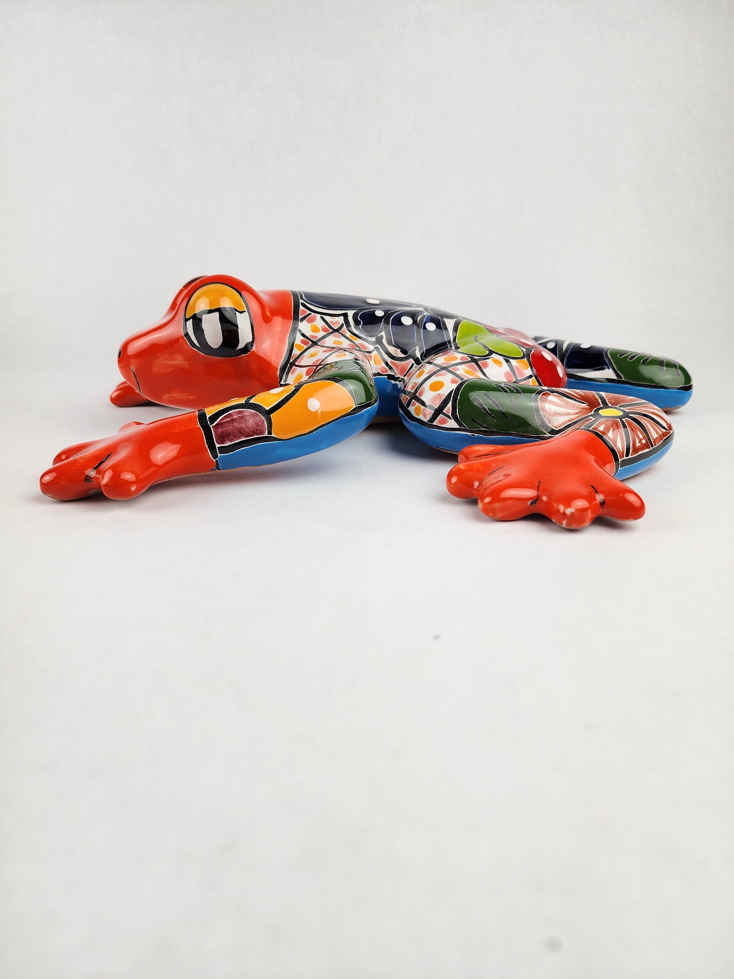 Mexican Orange Frog Figurine – Talavera Ceramic Folk Art