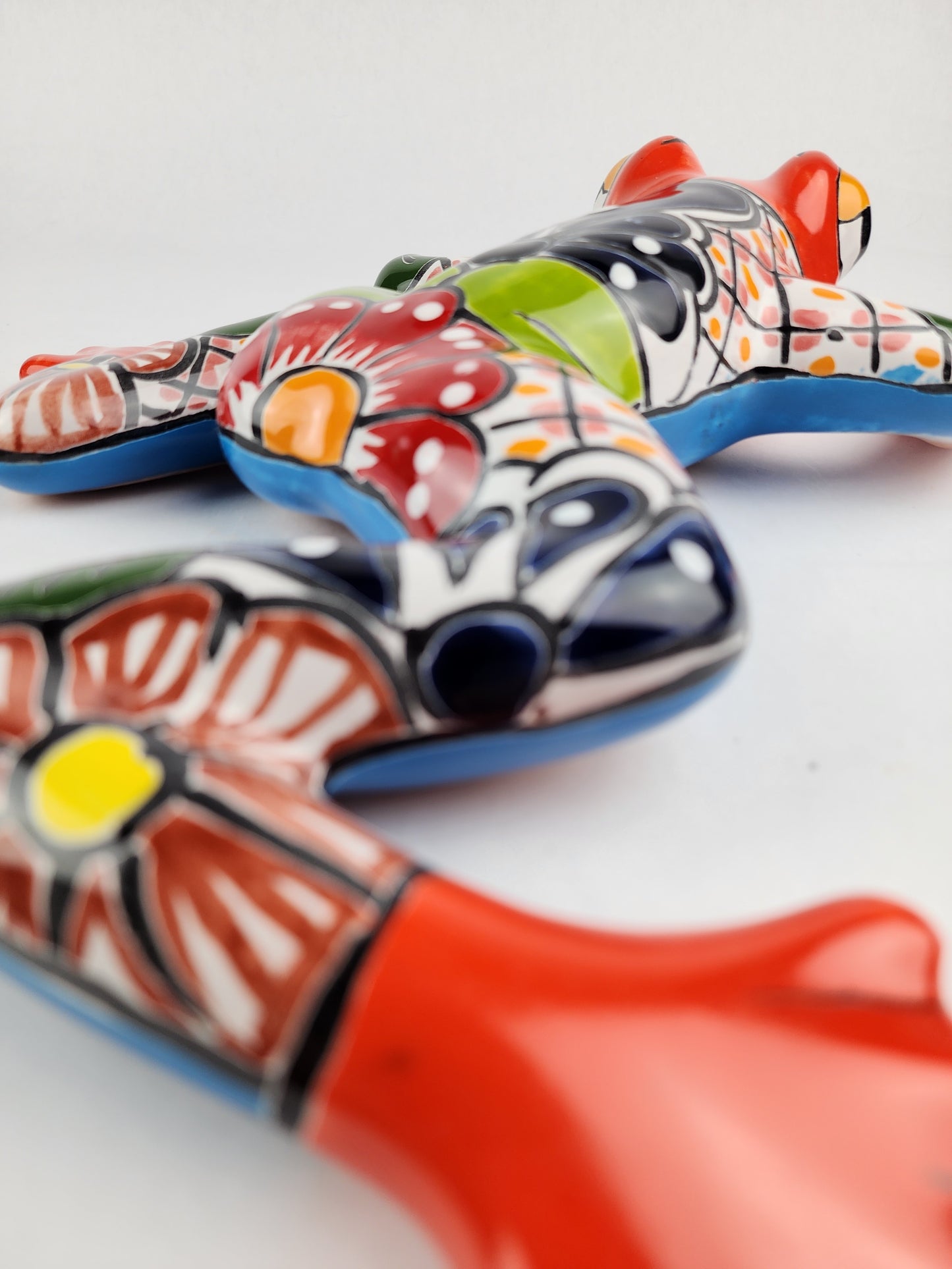 Mexican Orange Frog Figurine – Talavera Ceramic Folk Art