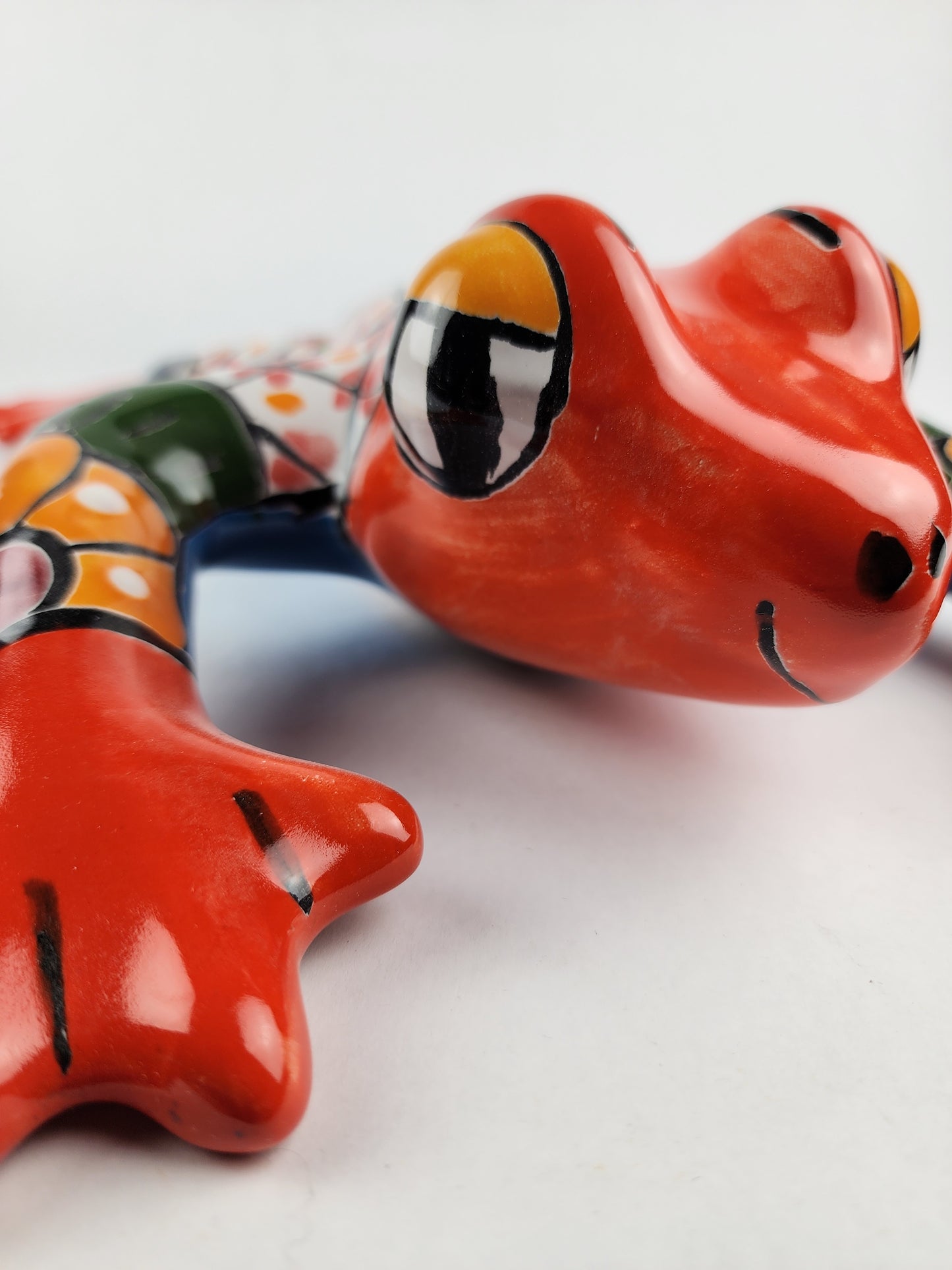 Mexican Orange Frog Figurine – Talavera Ceramic Folk Art