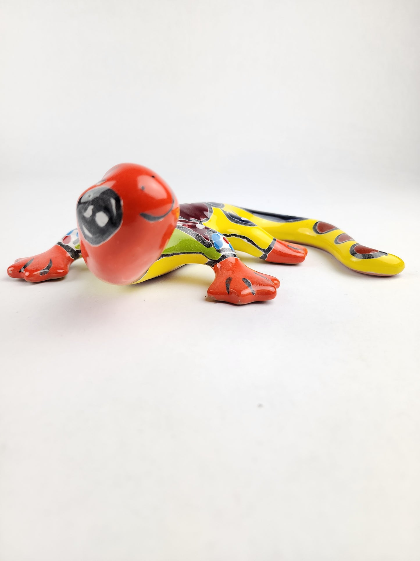 Talavera Ceramic Gecko – Red & Yellow Wall Lizard