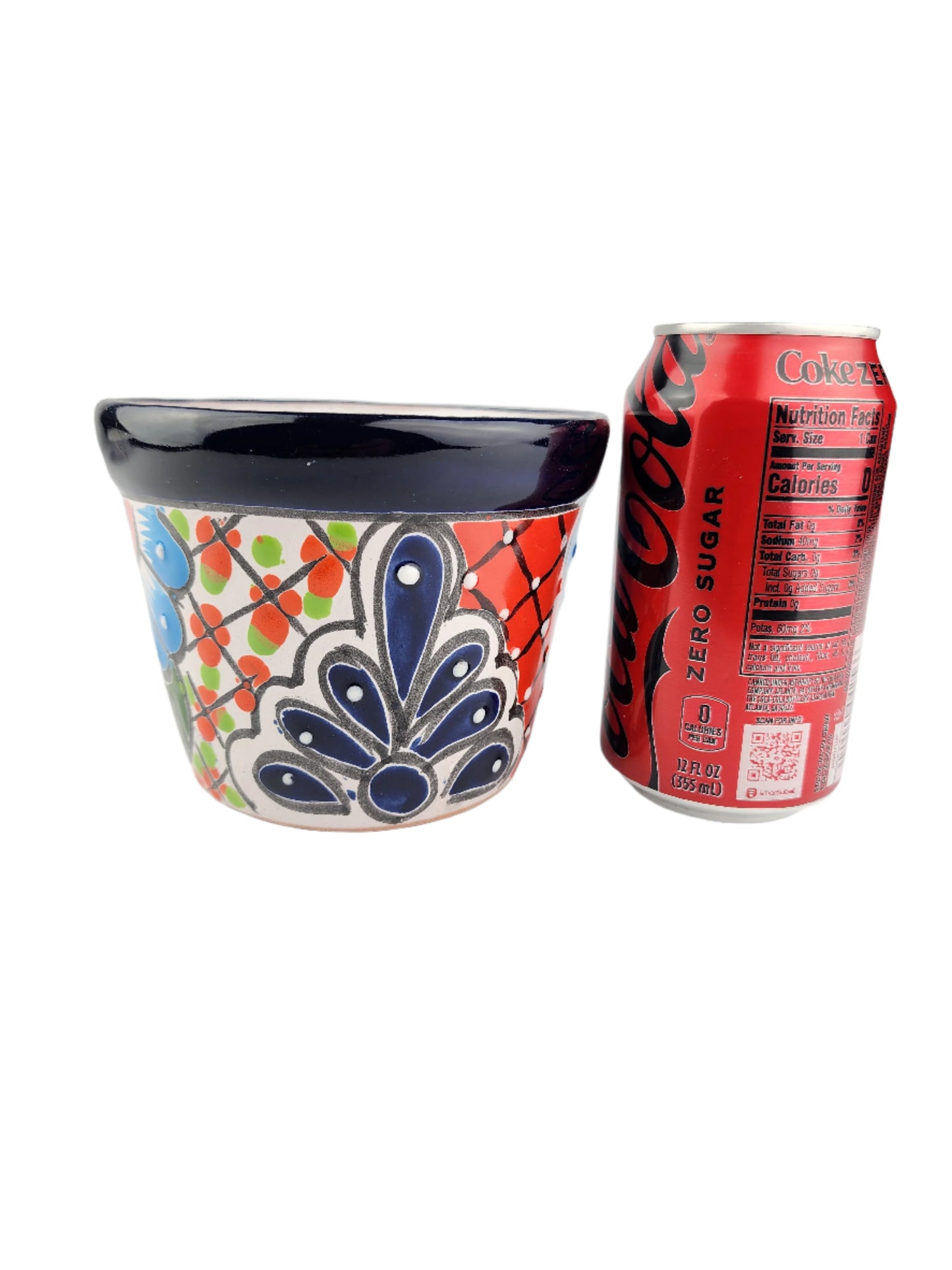 Boho Ceramic Planter – Colorful Mexican Talavera Pot
