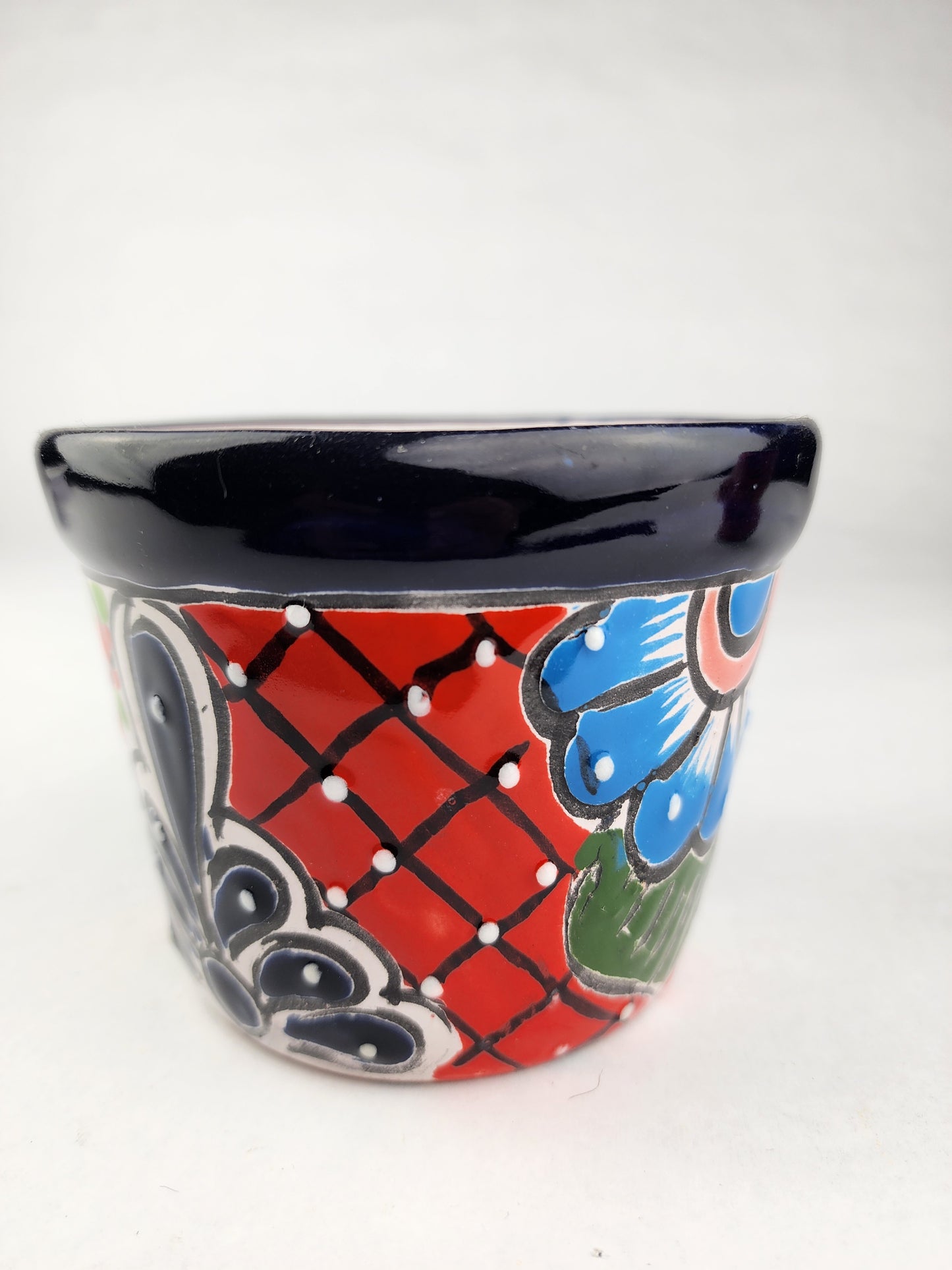 Boho Ceramic Planter – Colorful Mexican Talavera Pot