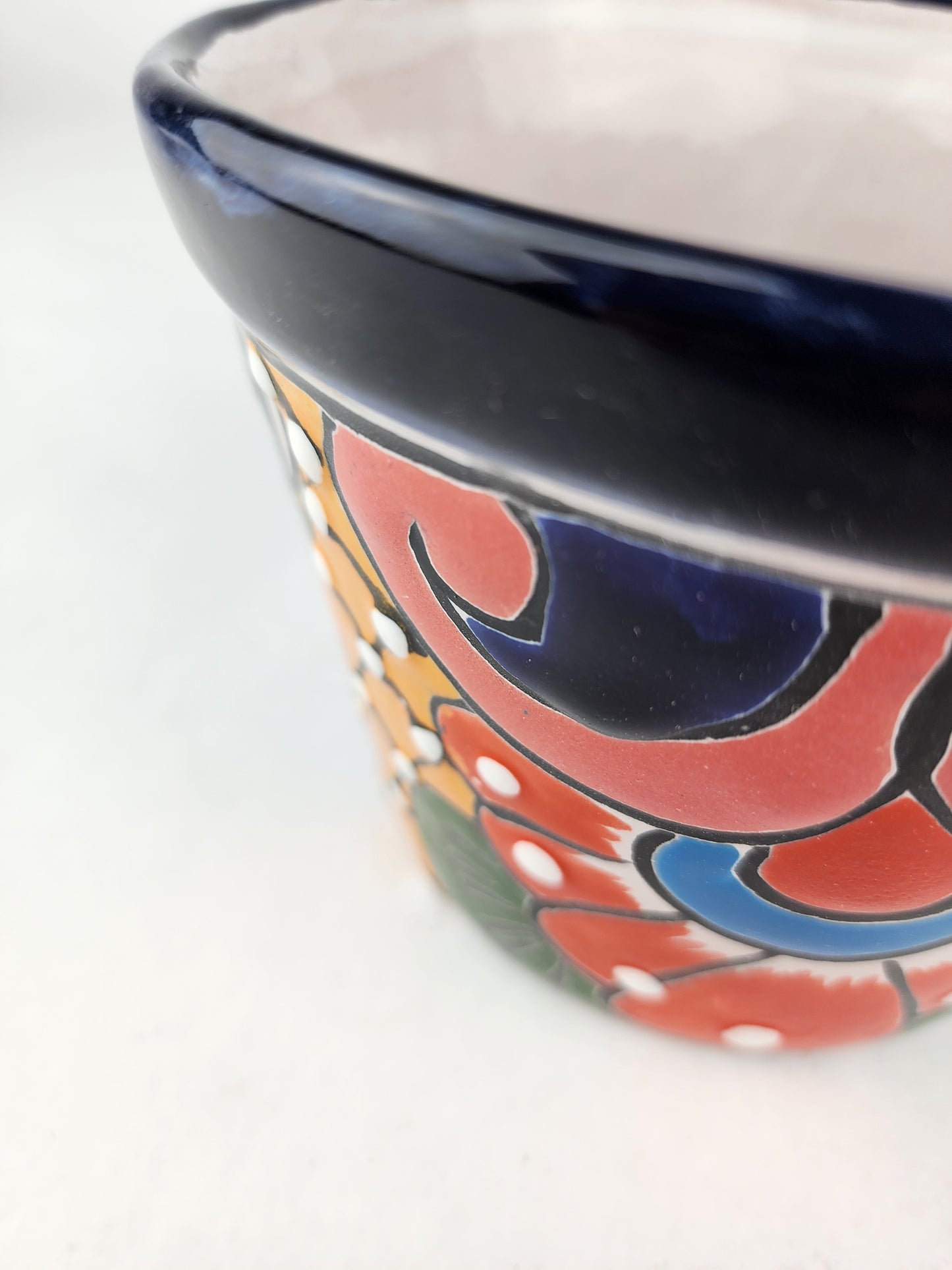 Small Talavera Flower Pot – Mexican Folk Art Planter