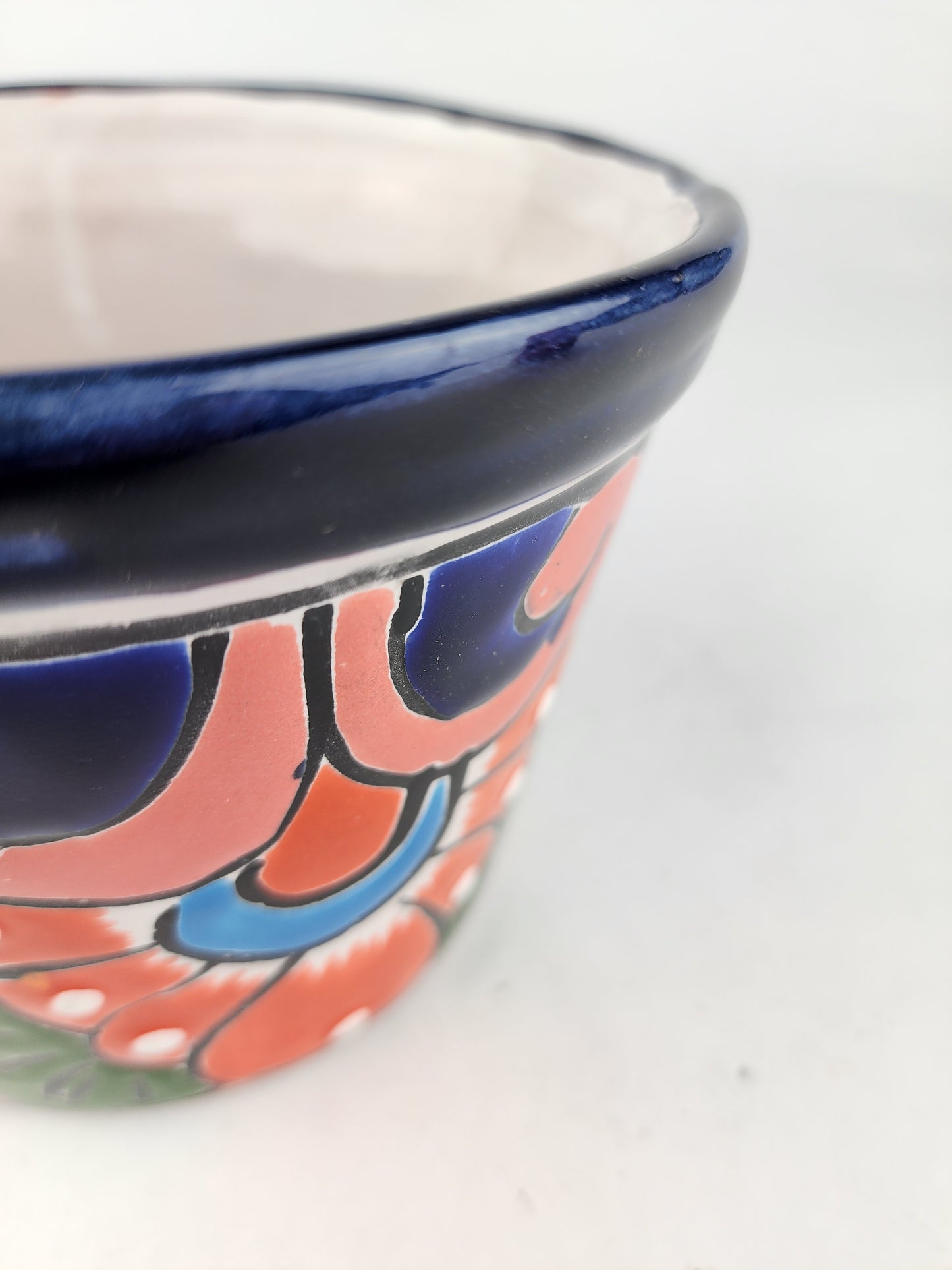 Small Talavera Flower Pot – Mexican Folk Art Planter