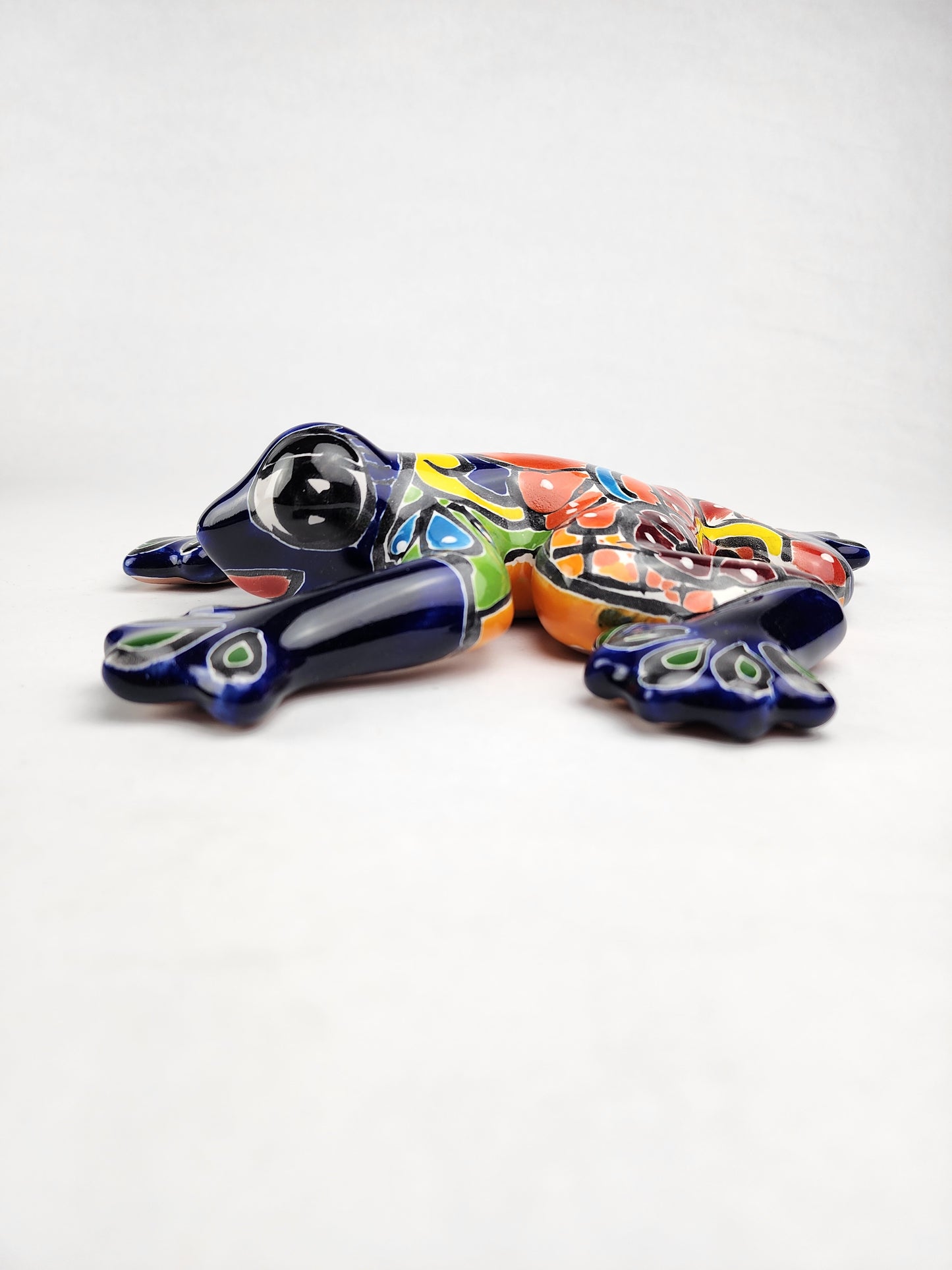 Blue Talavera Frog – Mexican Ceramic Folk Art