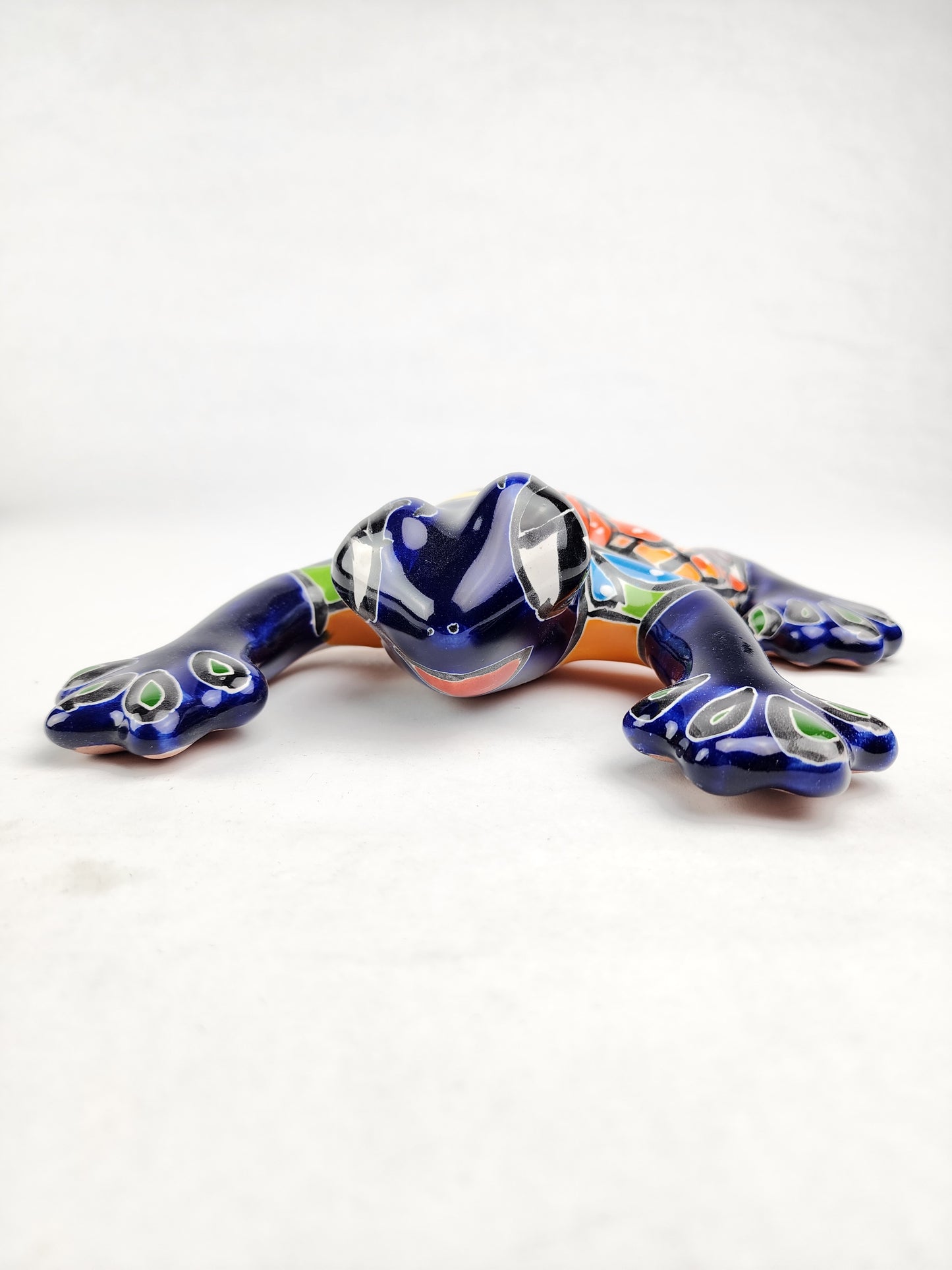 Blue Talavera Frog – Mexican Ceramic Folk Art