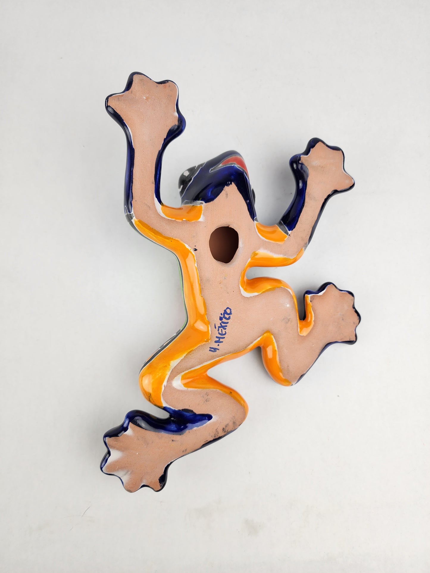 Blue Talavera Frog – Mexican Ceramic Folk Art