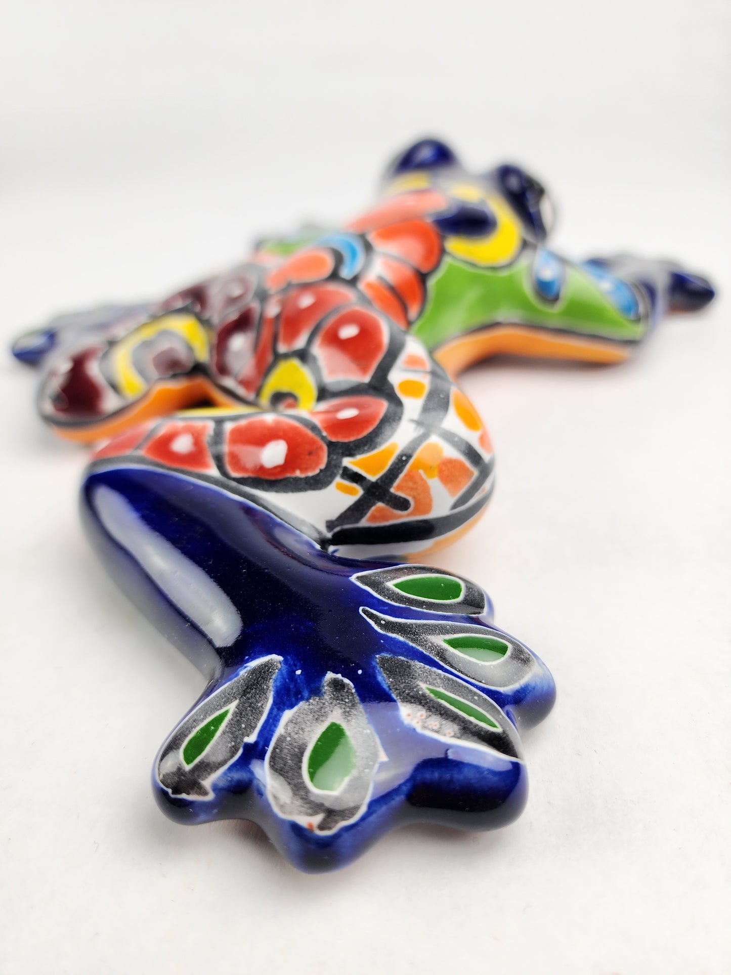 Blue Talavera Frog – Mexican Ceramic Folk Art