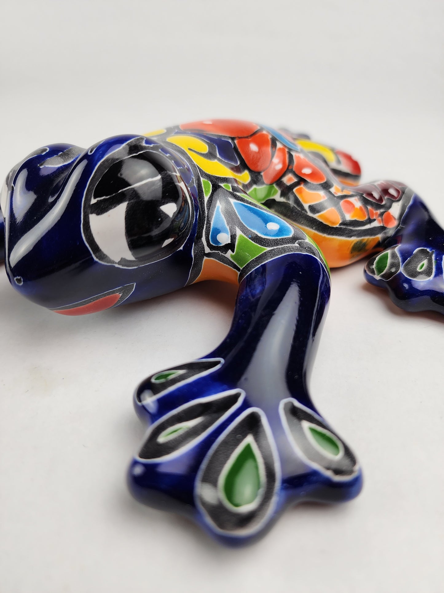 Blue Talavera Frog – Mexican Ceramic Folk Art