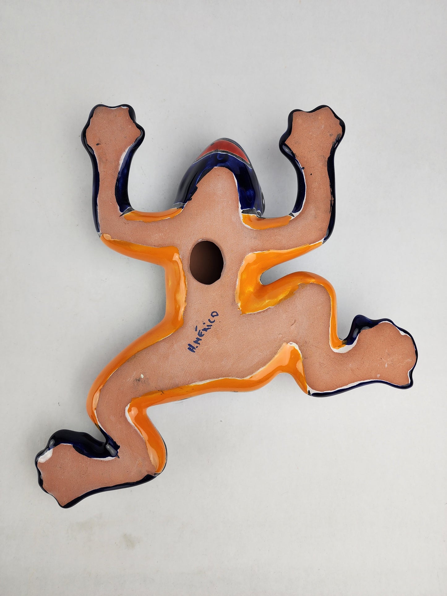 Mexican Talavera Frog – Blue Ceramic Figurine