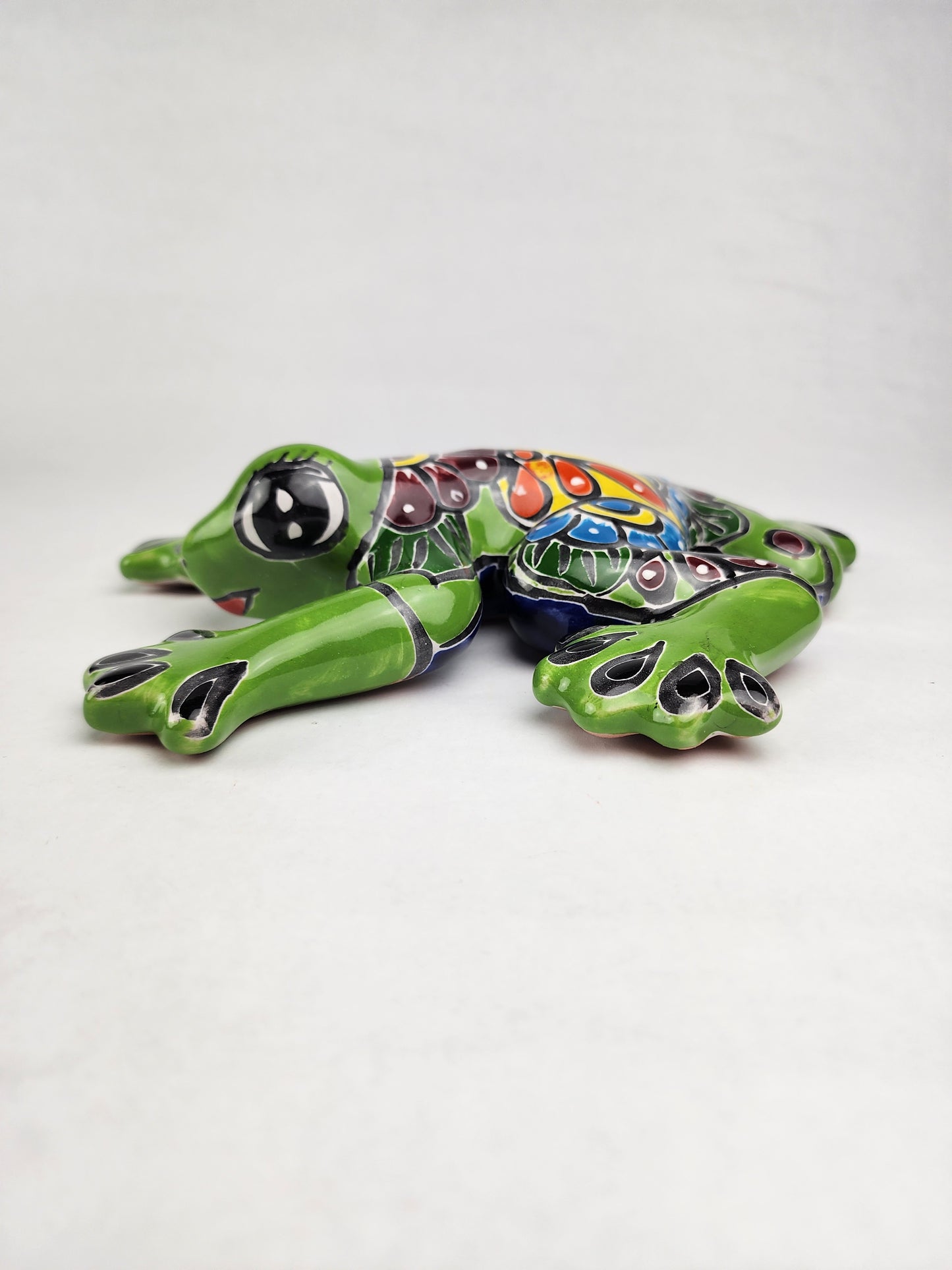 Green Talavera Frog – Handcrafted Mexican Folk Art Decor