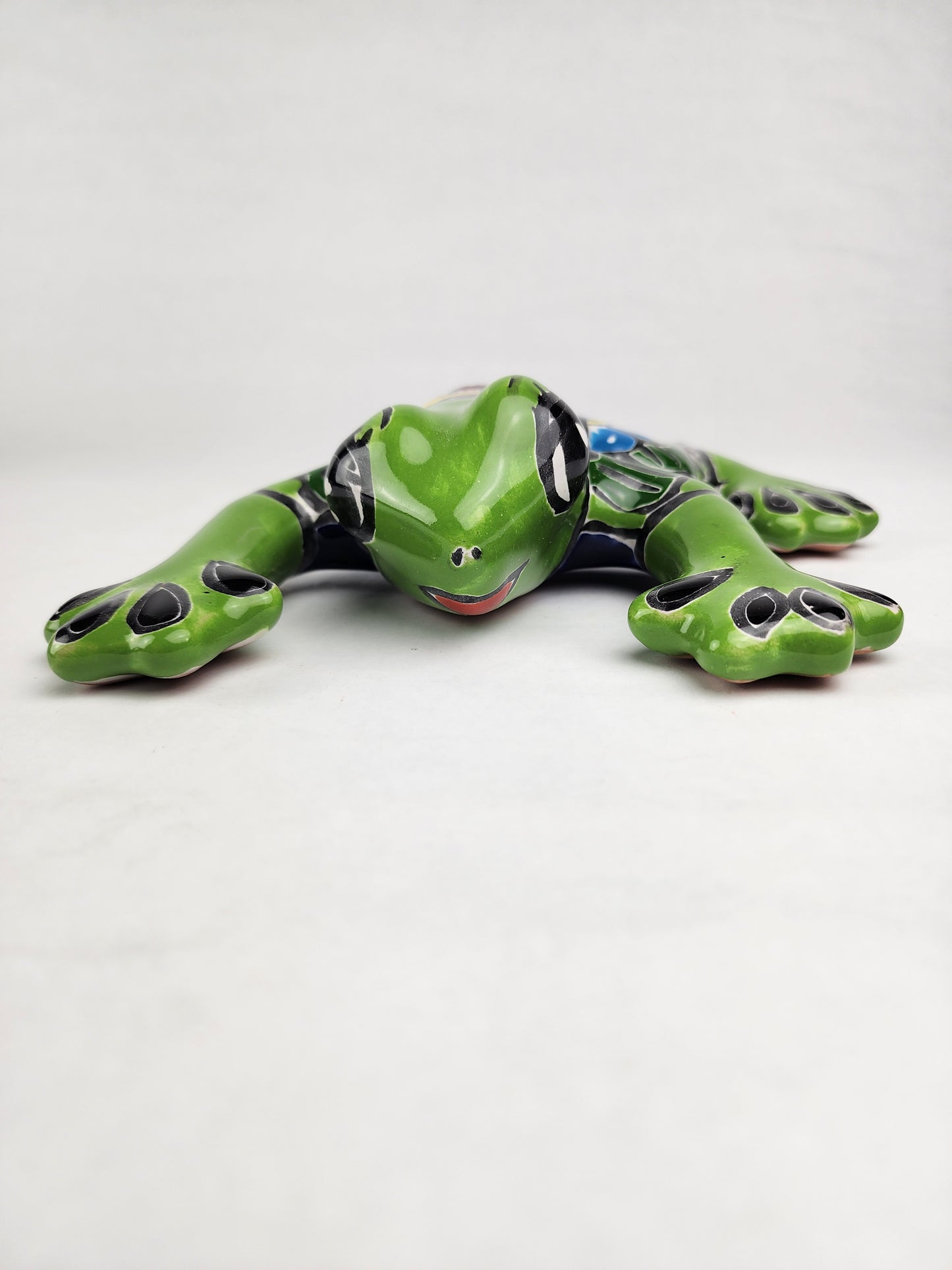 Green Talavera Frog – Handcrafted Mexican Folk Art Decor