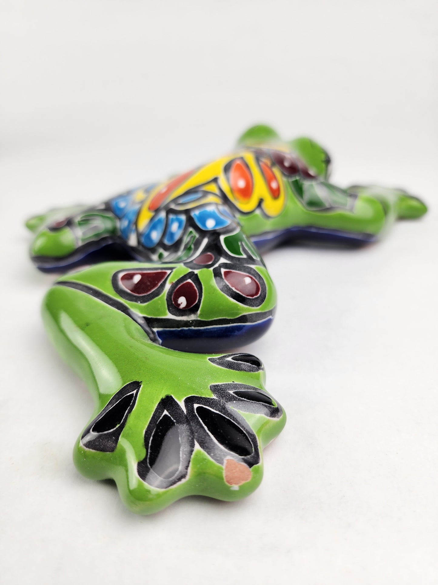Green Talavera Frog – Handcrafted Mexican Folk Art Decor