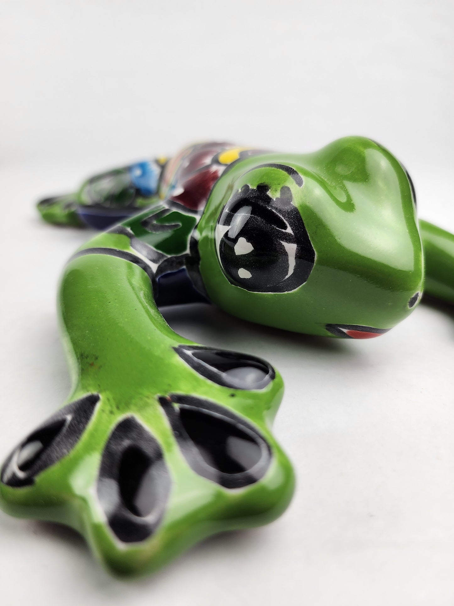 Green Talavera Frog – Handcrafted Mexican Folk Art Decor