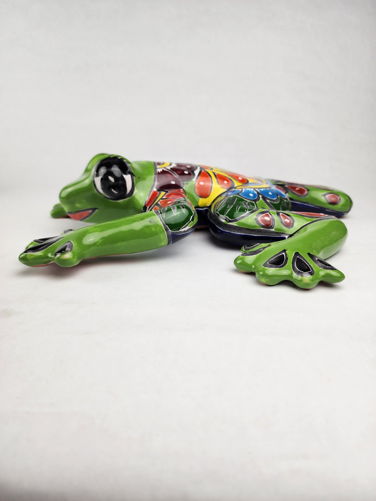 Handcrafted Green Talavera Frog – Mexican Ceramic Gift