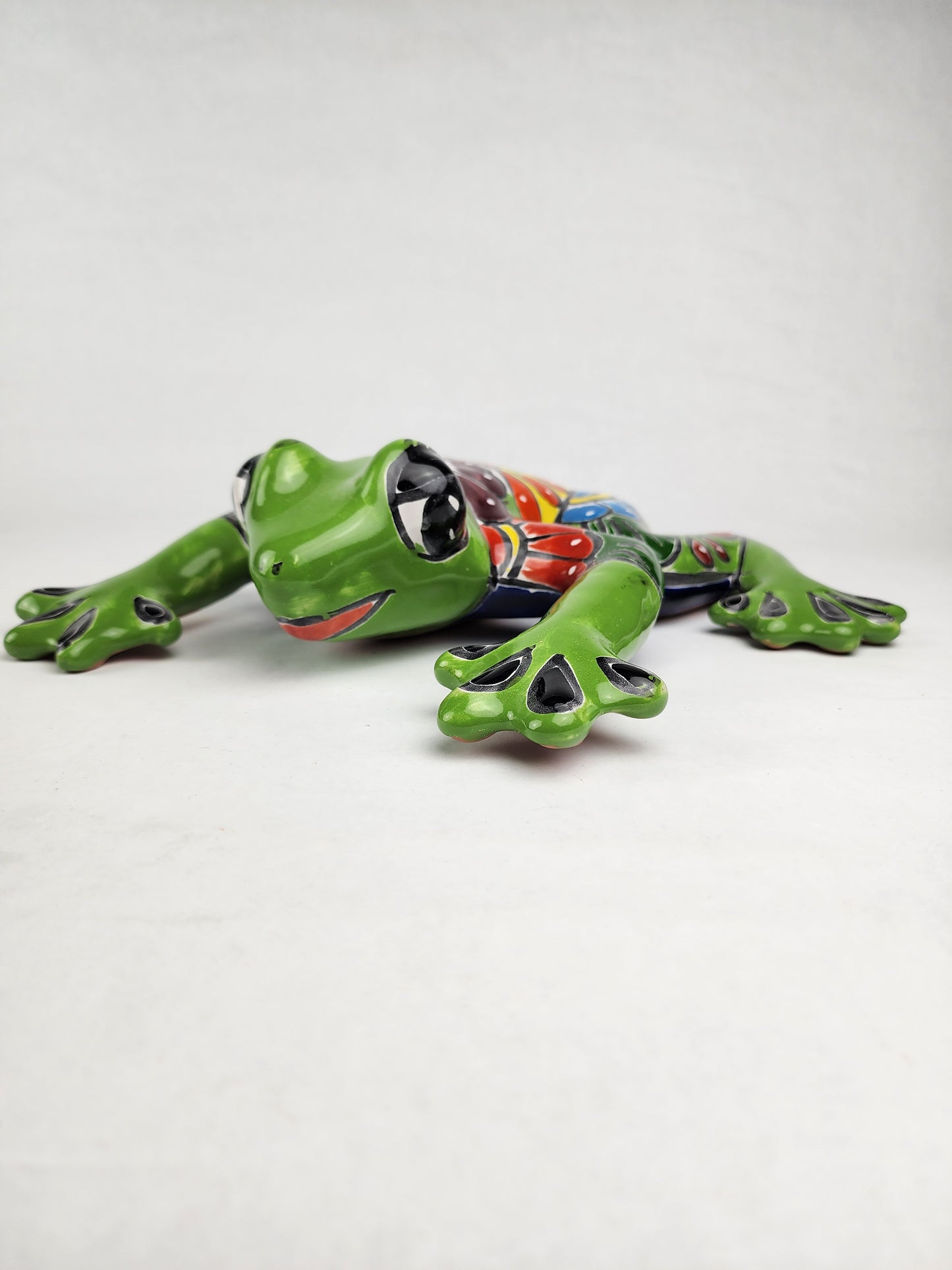 Handcrafted Green Talavera Frog – Mexican Ceramic Gift