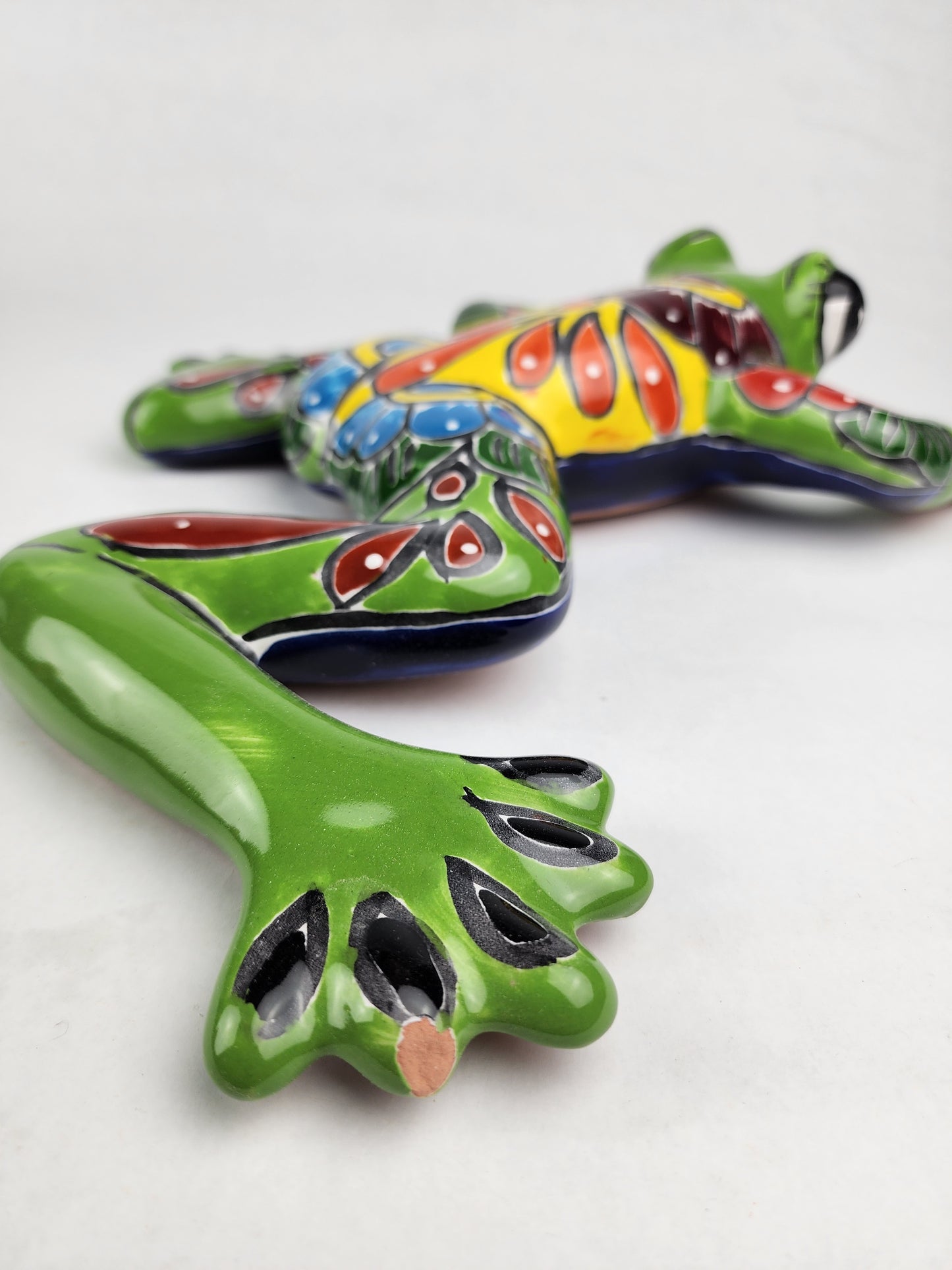 Handcrafted Green Talavera Frog – Mexican Ceramic Gift