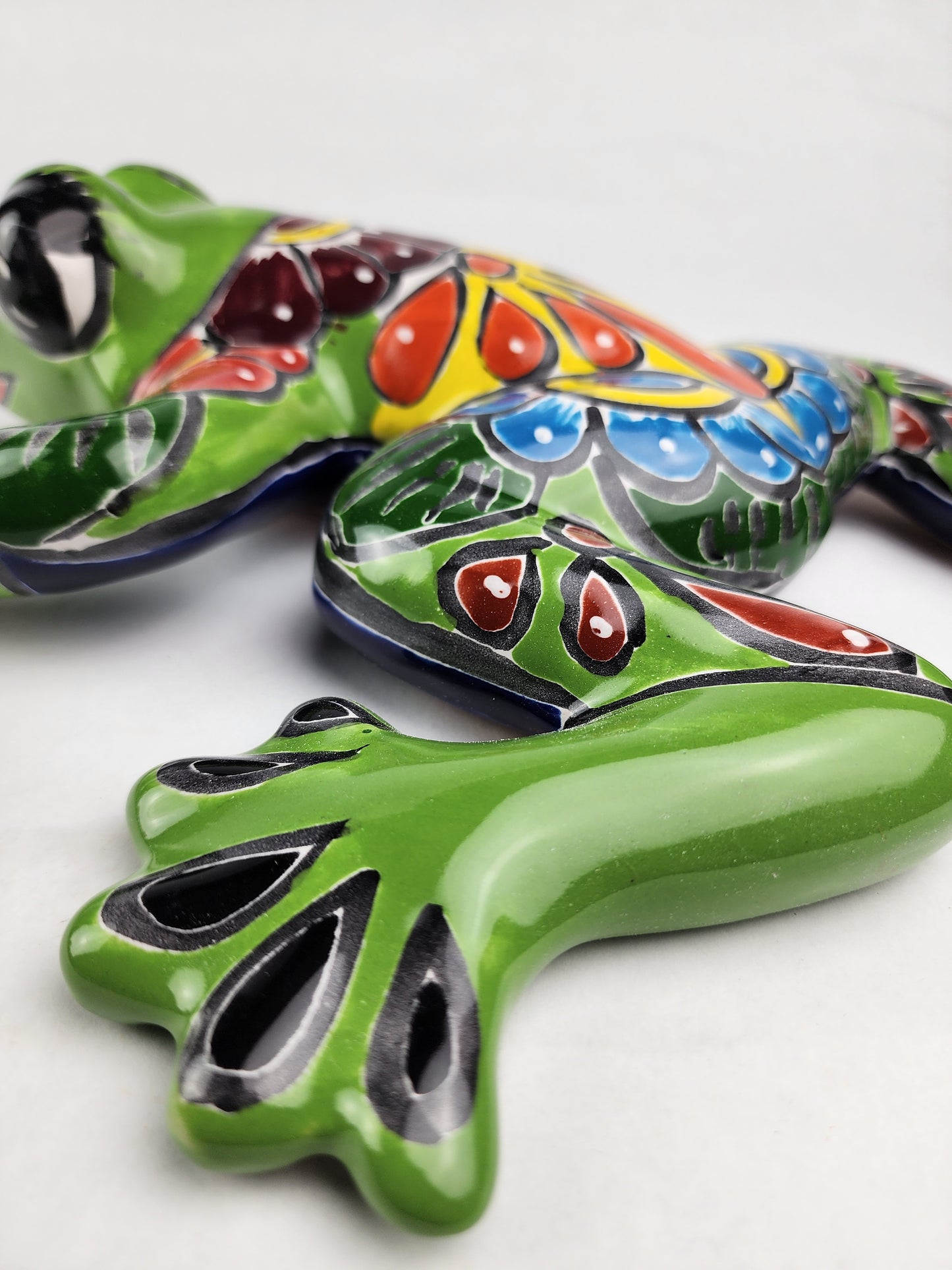 Handcrafted Green Talavera Frog – Mexican Ceramic Gift