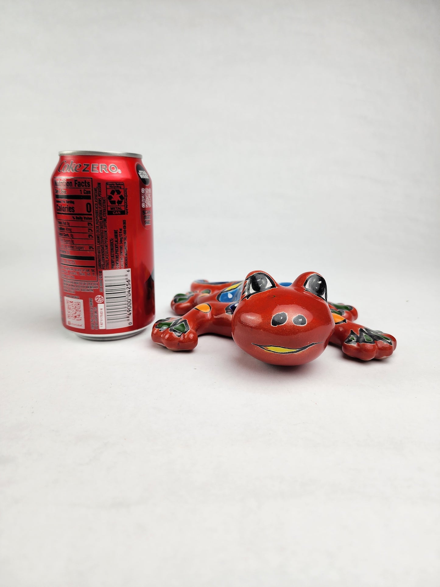 Red Talavera Salamander – Hand-Painted Mexican Folk Art