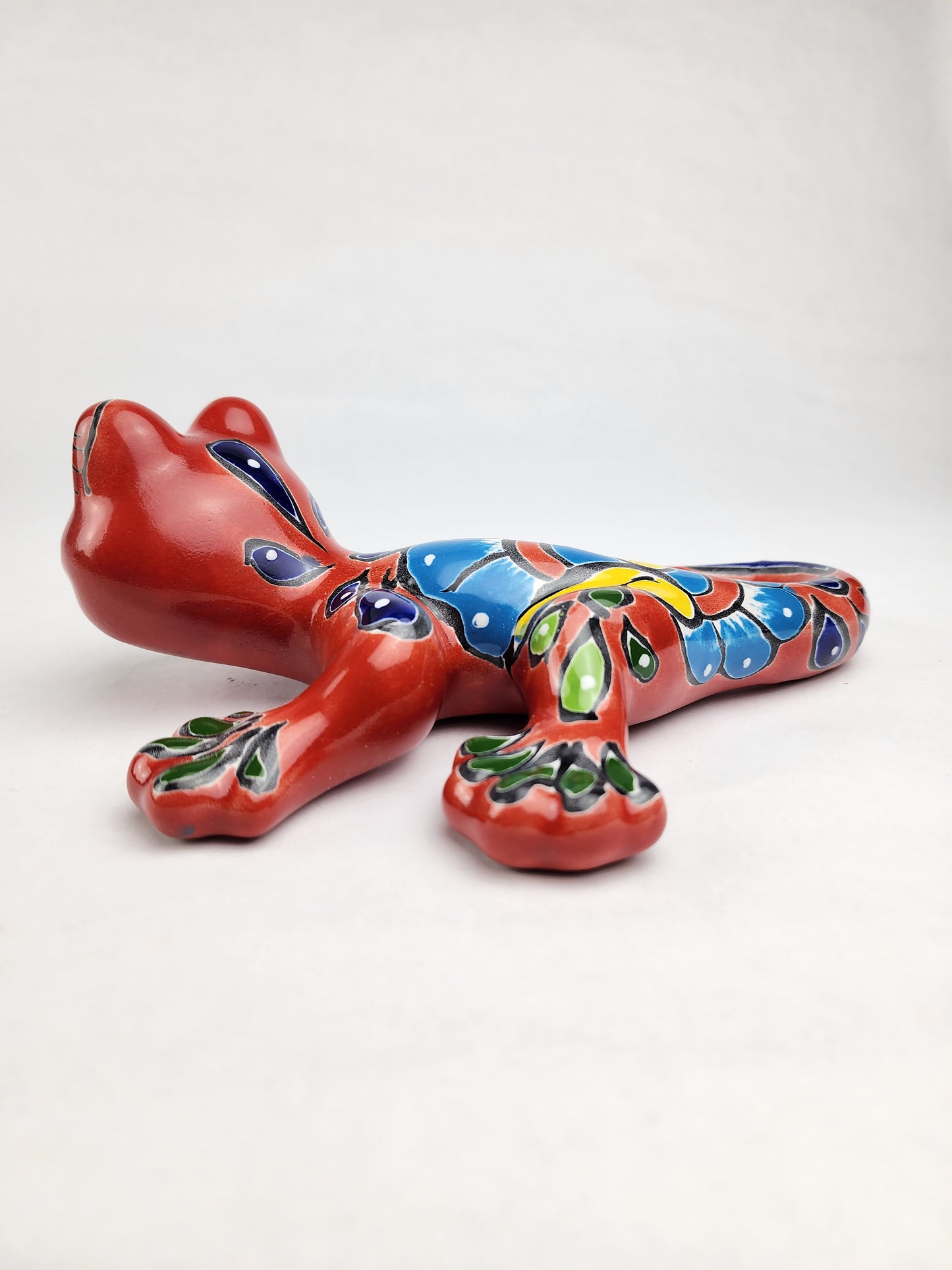 Handcrafted Red Talavera Salamander Wall Art Decor