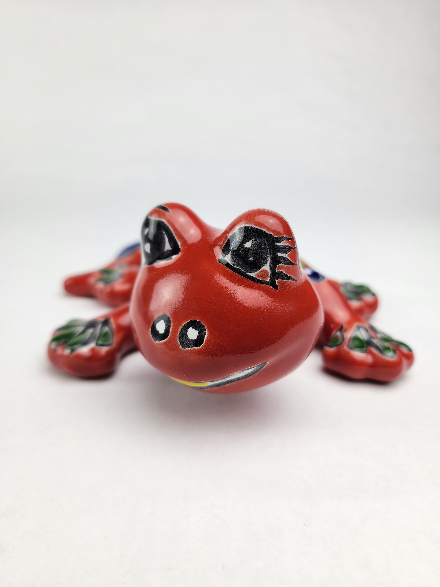 Handcrafted Red Talavera Salamander Wall Art Decor