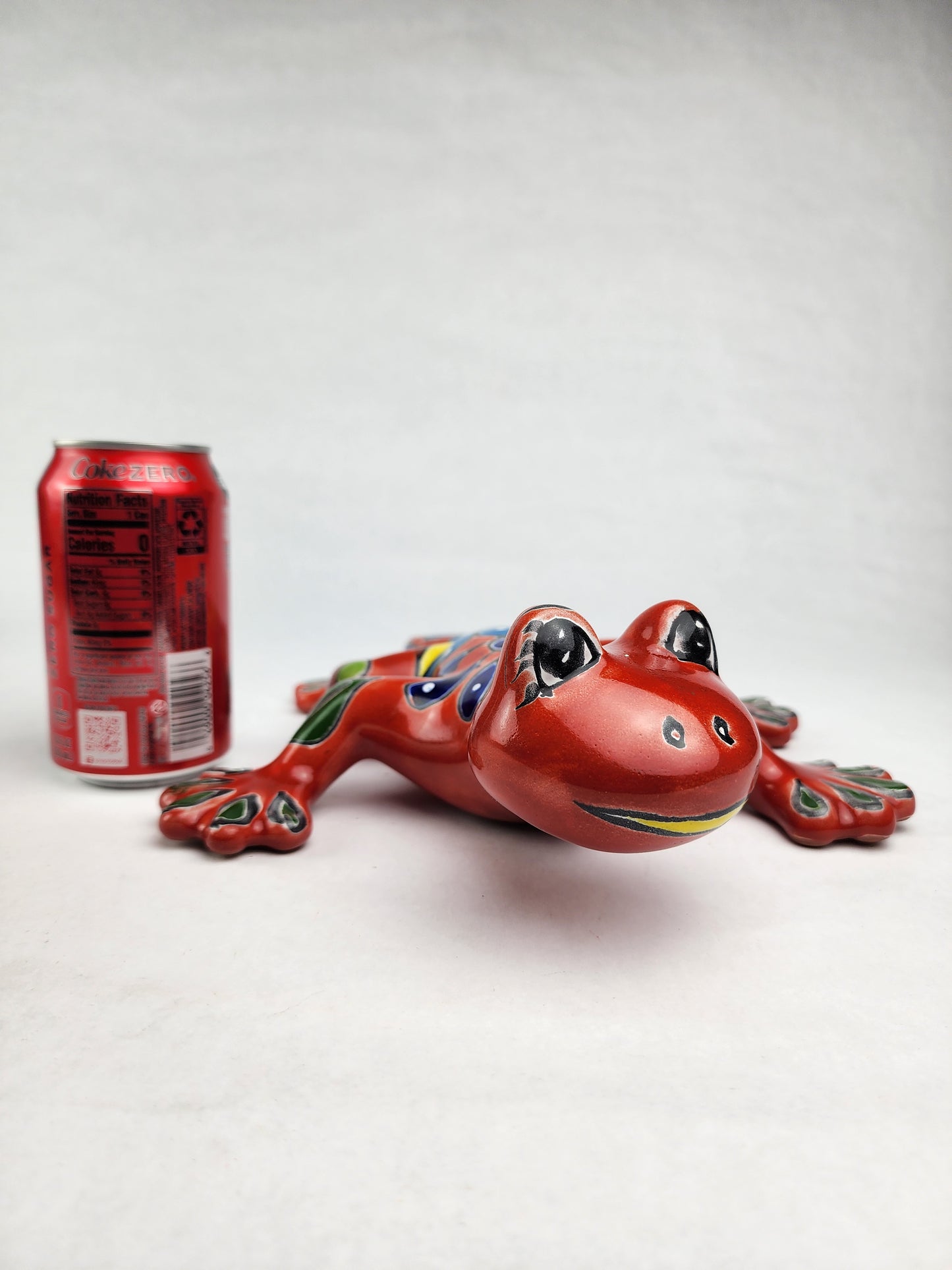 Vibrant Red Talavera Salamander – Mexican Garden Decor