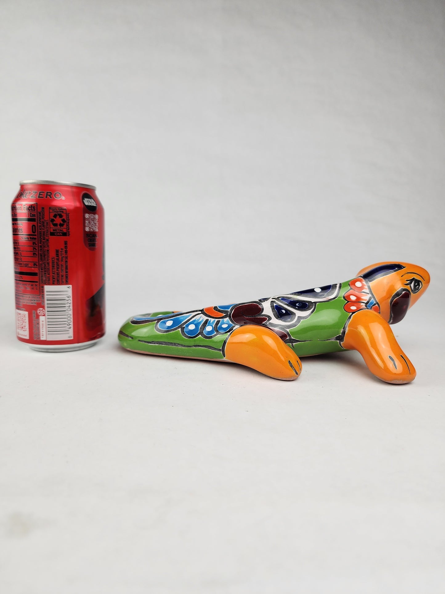 Orange Talavera Iguana – Handcrafted Mexican Folk Art