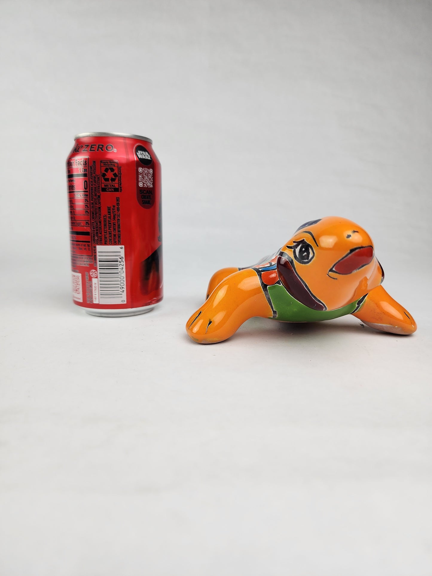 Orange Talavera Iguana – Handcrafted Mexican Folk Art