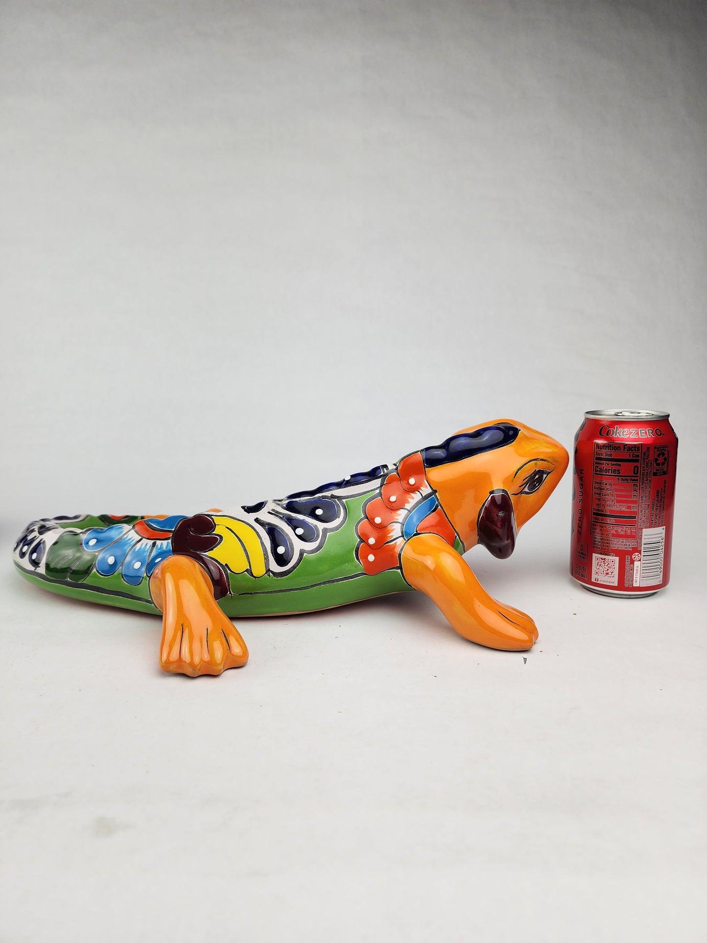 Handcrafted Orange Talavera Iguana – Mexican Ceramic Gift