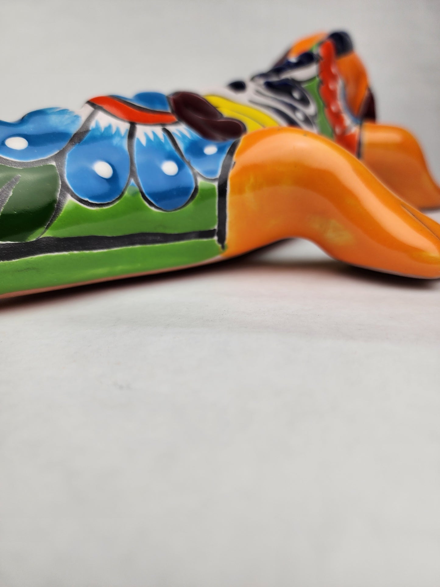 Handcrafted Orange Talavera Iguana – Mexican Ceramic Gift