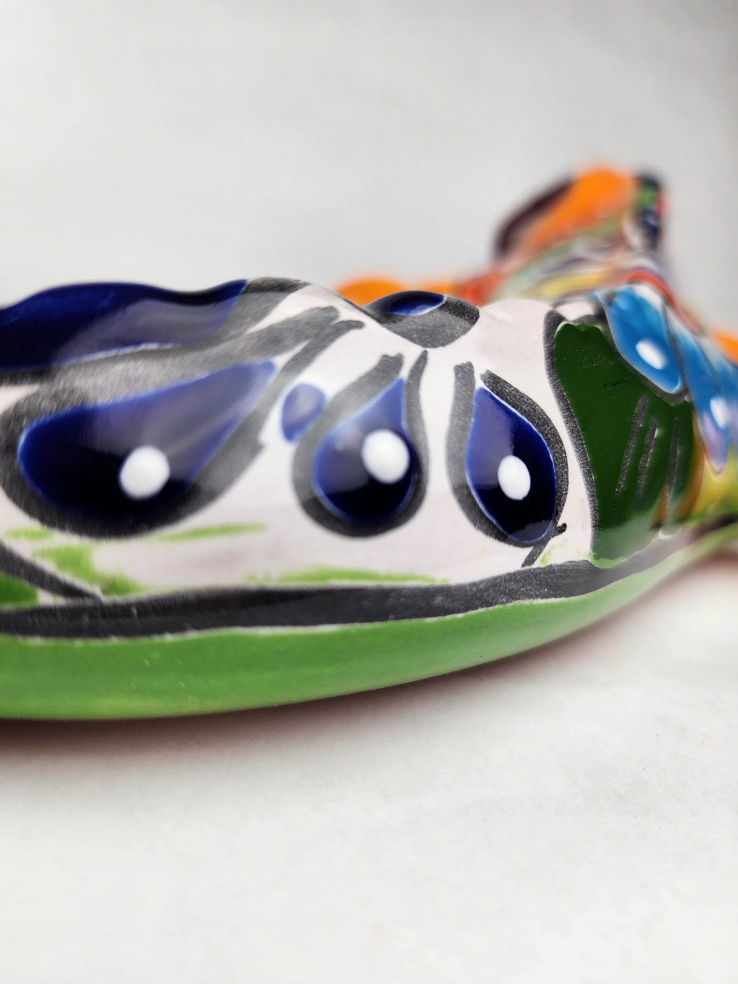 Handcrafted Orange Talavera Iguana – Mexican Ceramic Gift