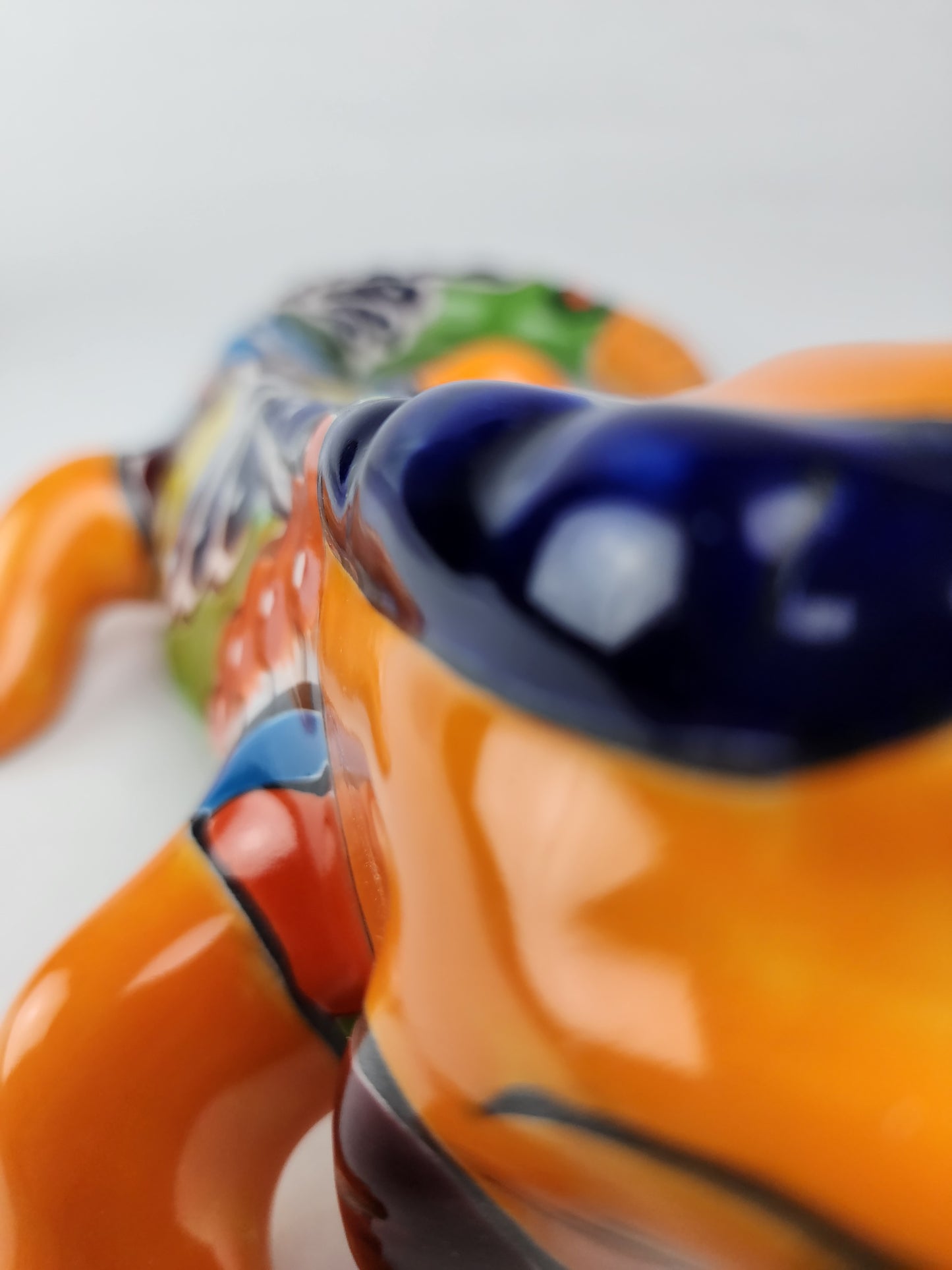 Handcrafted Orange Talavera Iguana – Mexican Ceramic Gift