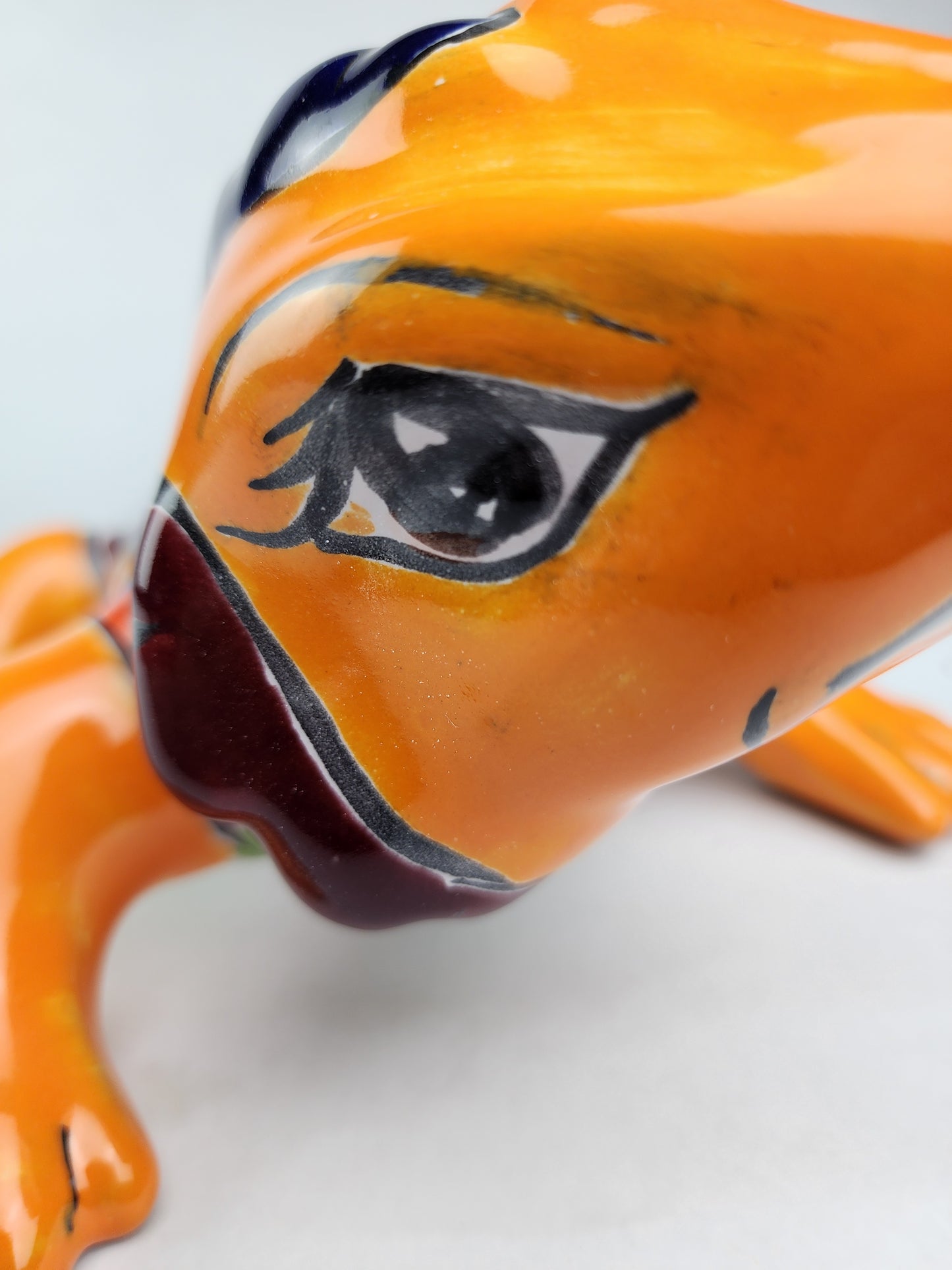 Handcrafted Orange Talavera Iguana – Mexican Ceramic Gift