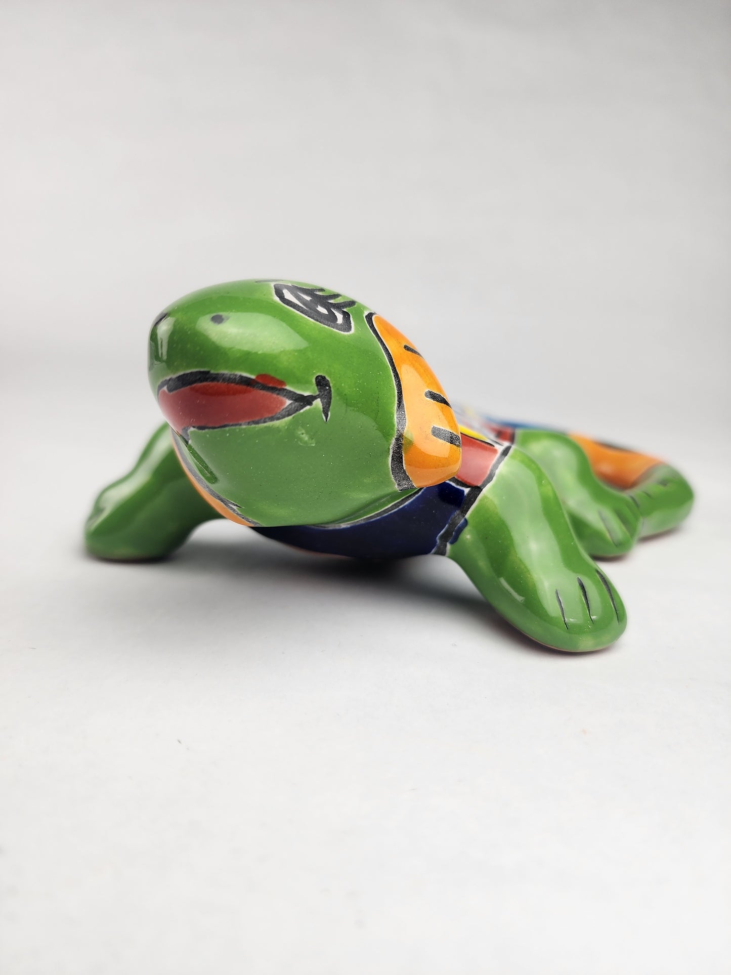 Green Talavera Iguana – Handcrafted Mexican Folk Art