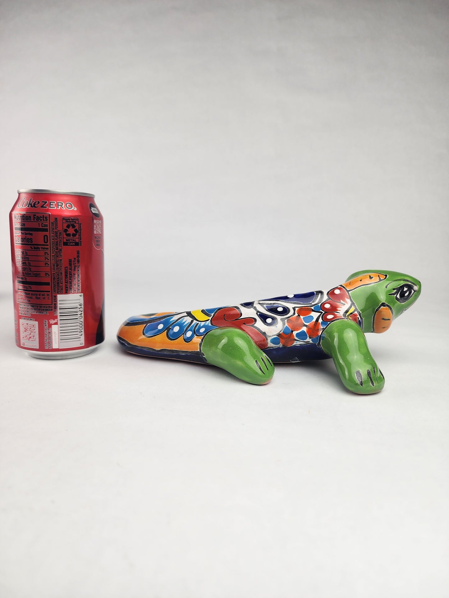 Green Talavera Iguana – Handcrafted Mexican Folk Art