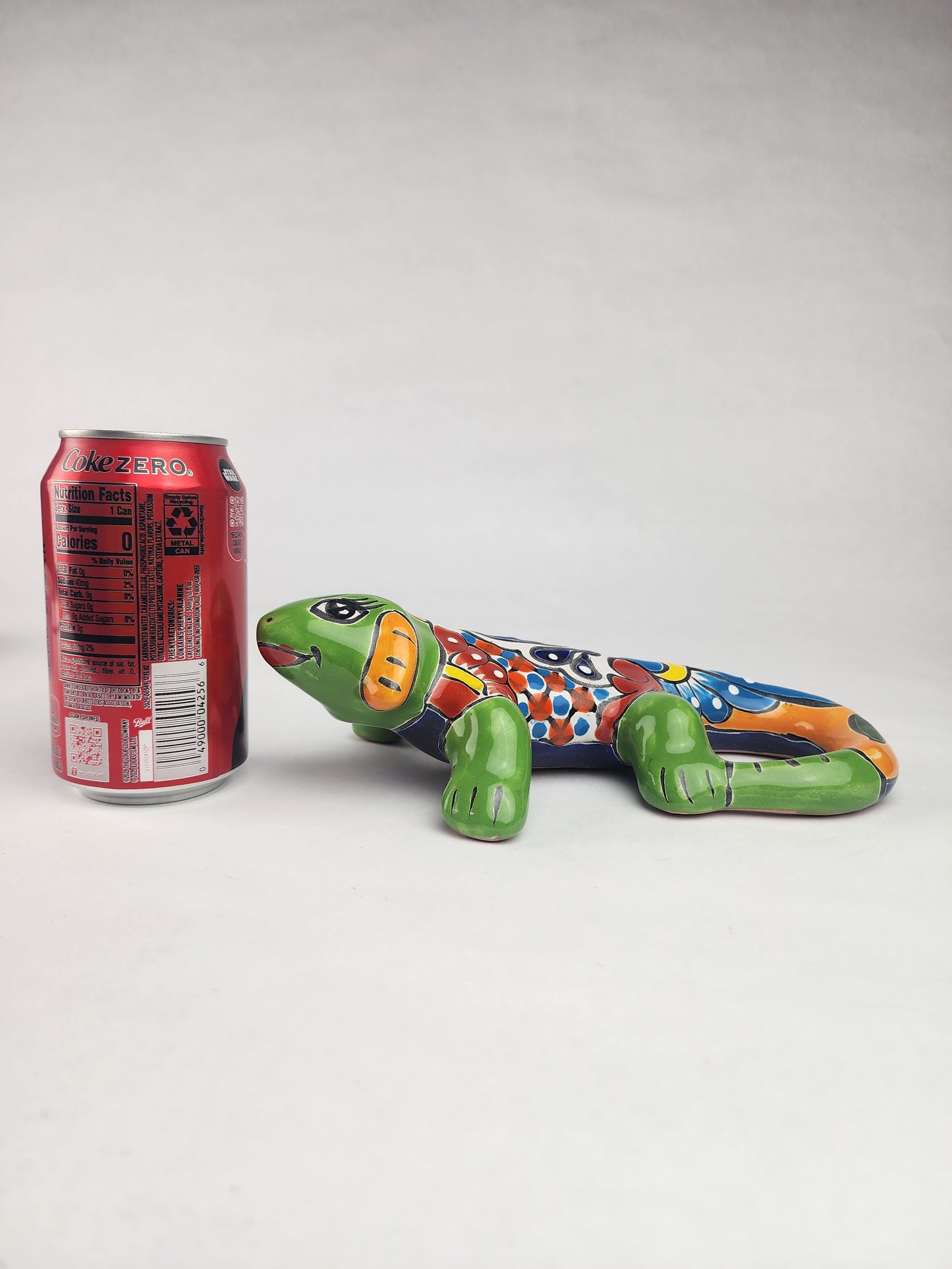 Green Talavera Iguana – Handcrafted Mexican Folk Art