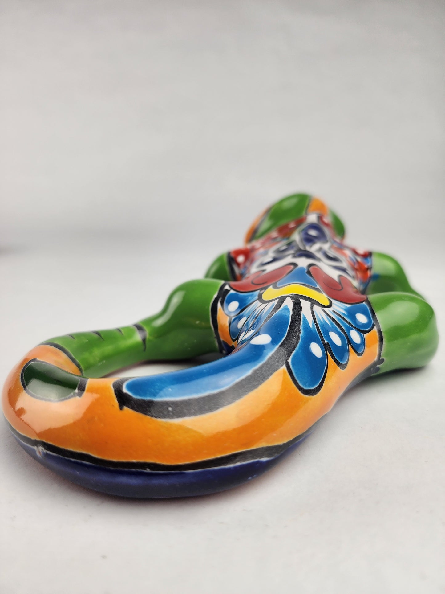 Green Talavera Iguana – Handcrafted Mexican Folk Art