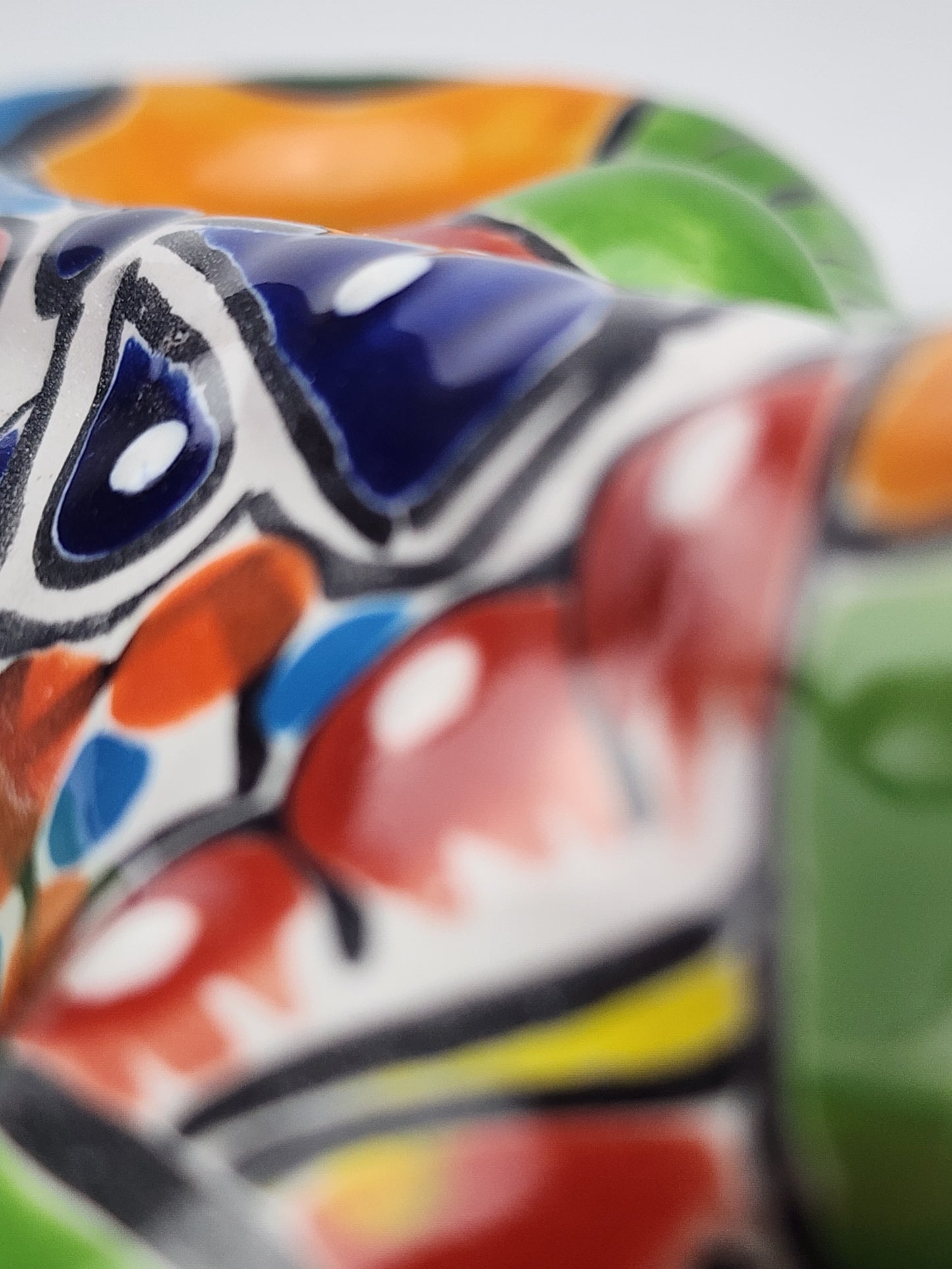 Green Talavera Iguana – Handcrafted Mexican Folk Art