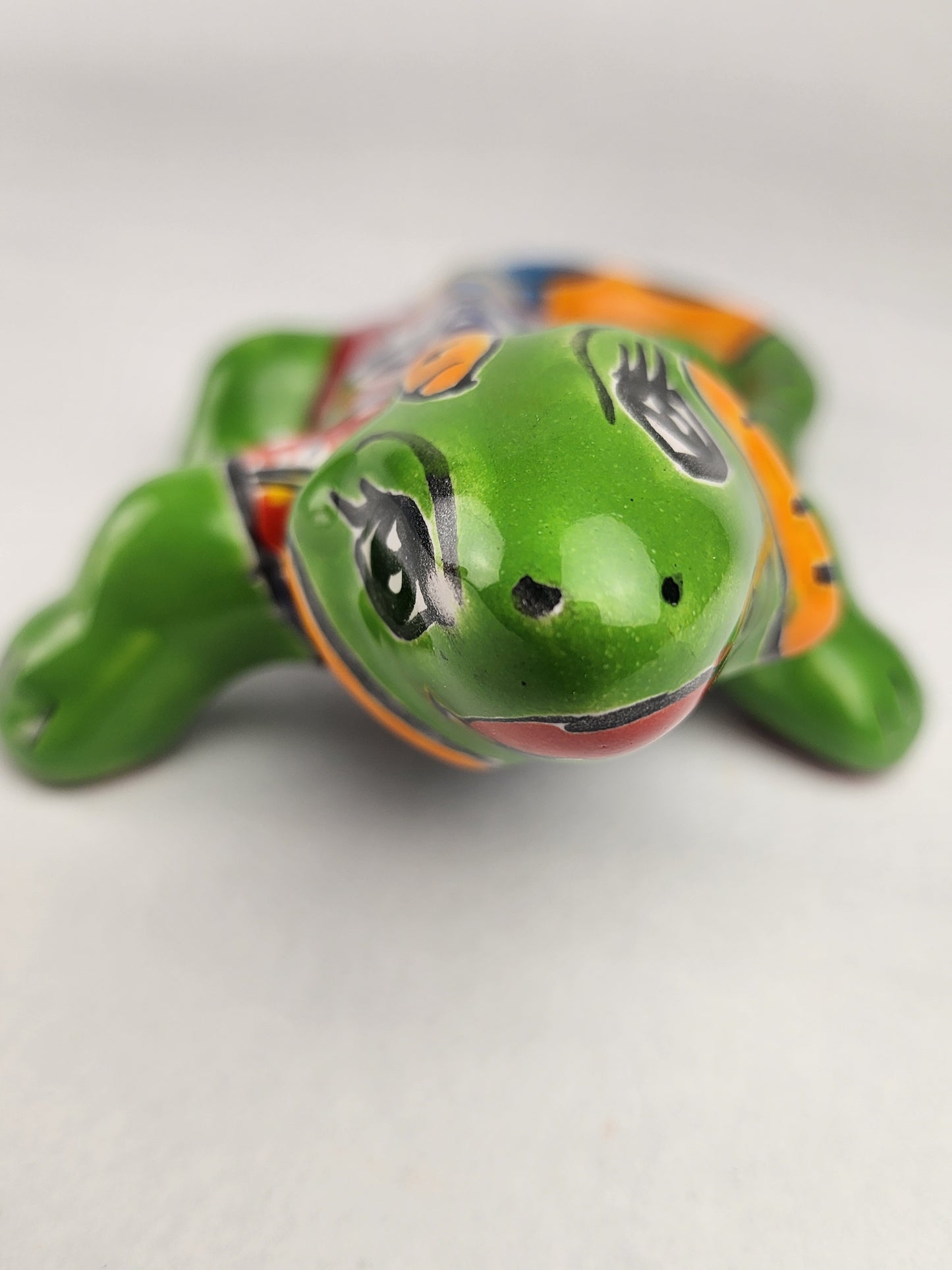 Green Talavera Iguana – Handcrafted Mexican Folk Art