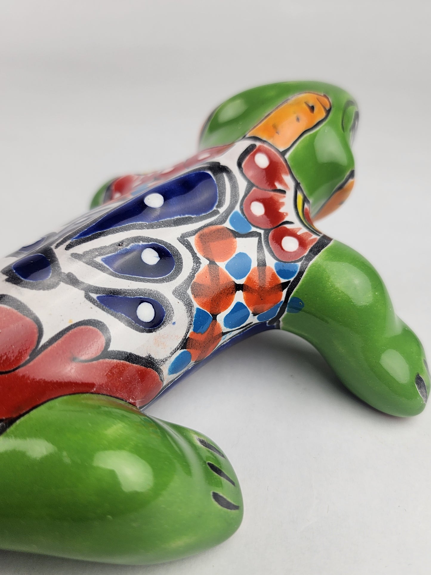 Green Talavera Iguana – Handcrafted Mexican Folk Art