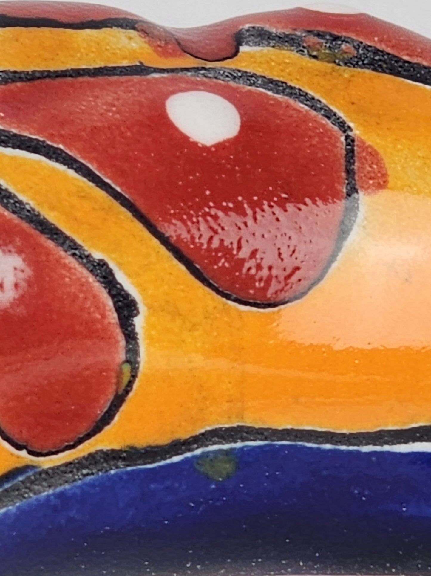 Green Talavera-Style Iguana – Hand-Painted Mexican Folk Art Décor