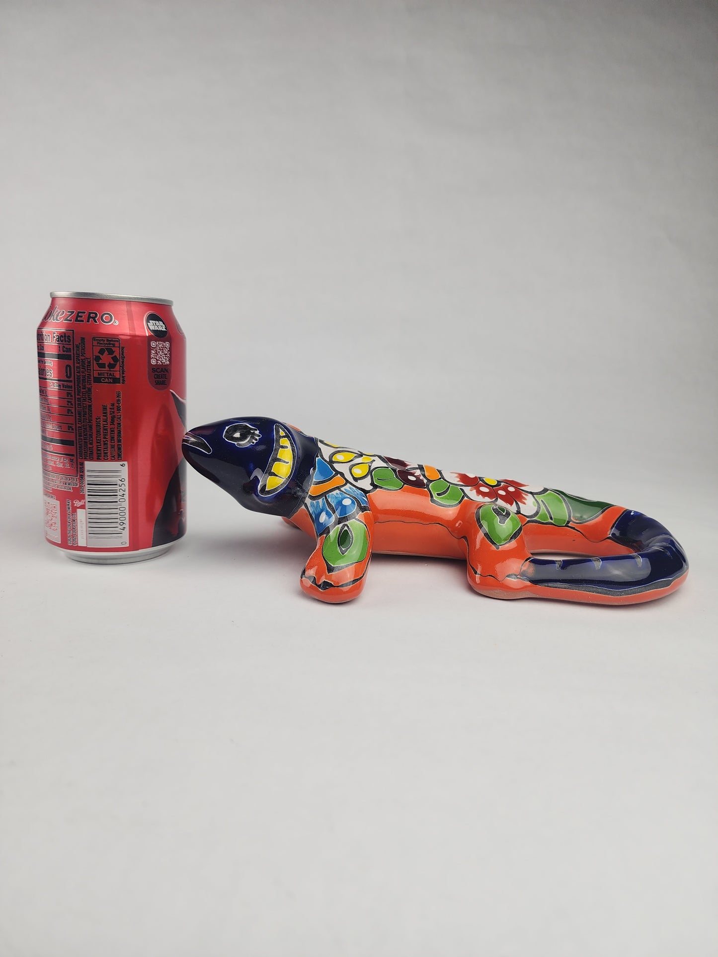 Orange Talavera Iguana – Handcrafted Mexican Wall Decor