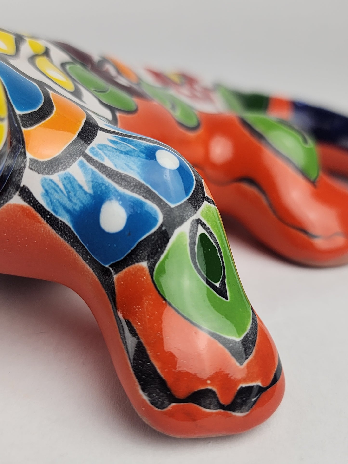 Orange Talavera Iguana – Handcrafted Mexican Wall Decor