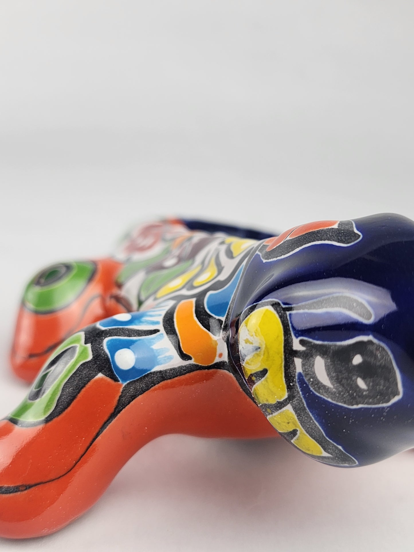 Orange Talavera Iguana – Handcrafted Mexican Wall Decor