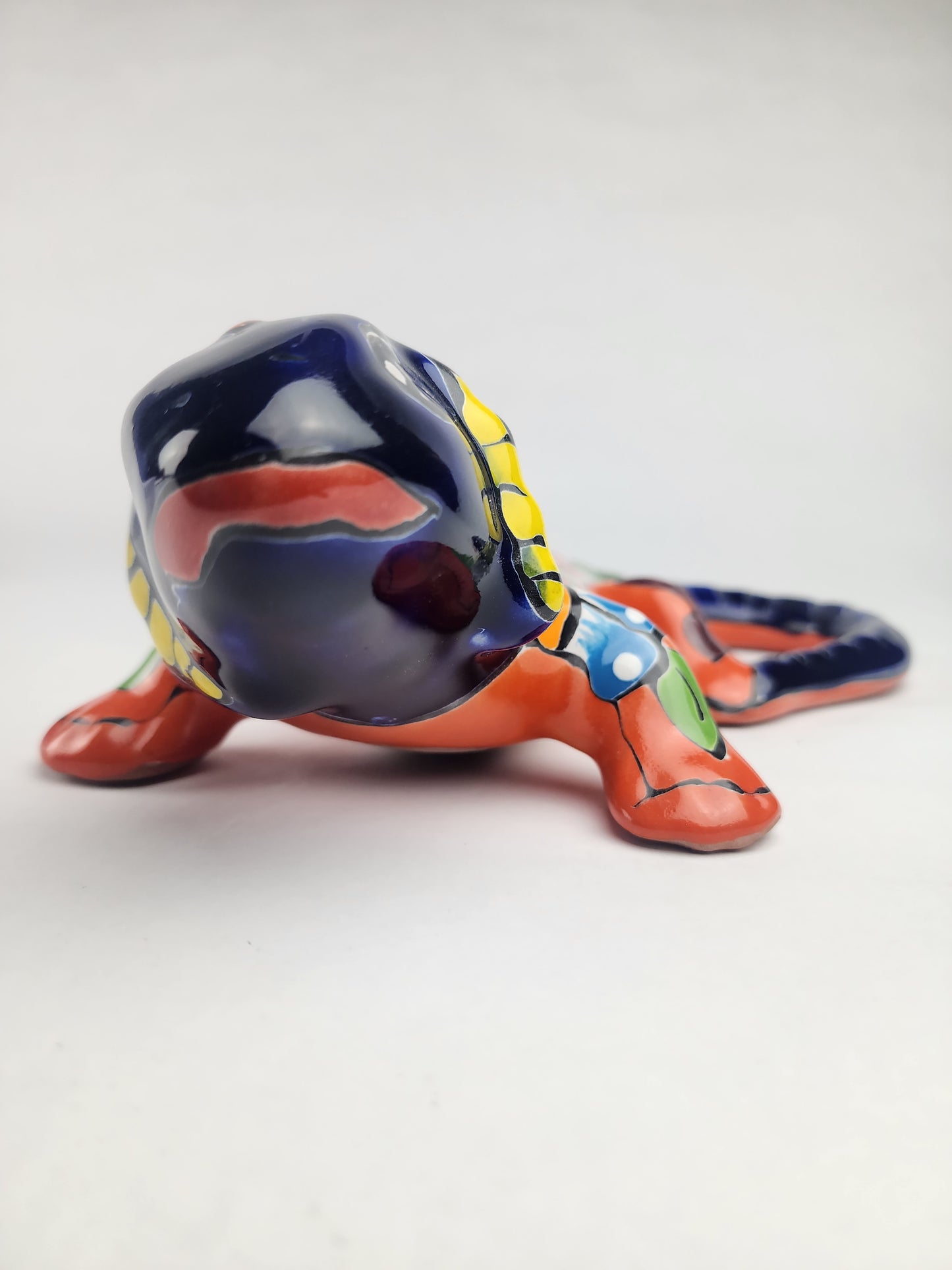 Handcrafted Orange Talavera Iguana – Mexican Folk Art Gift