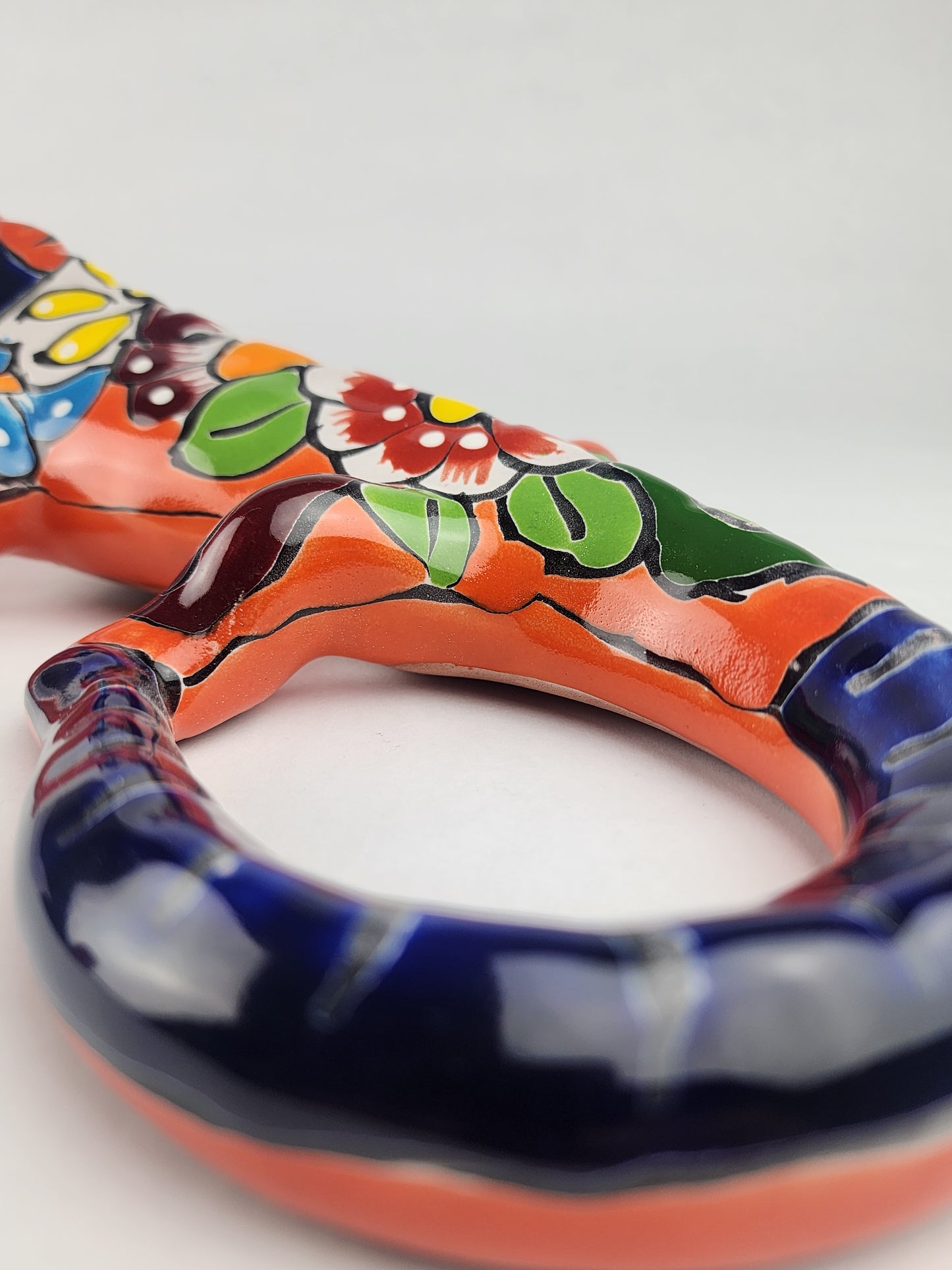 Handcrafted Orange Talavera Iguana – Mexican Folk Art Gift