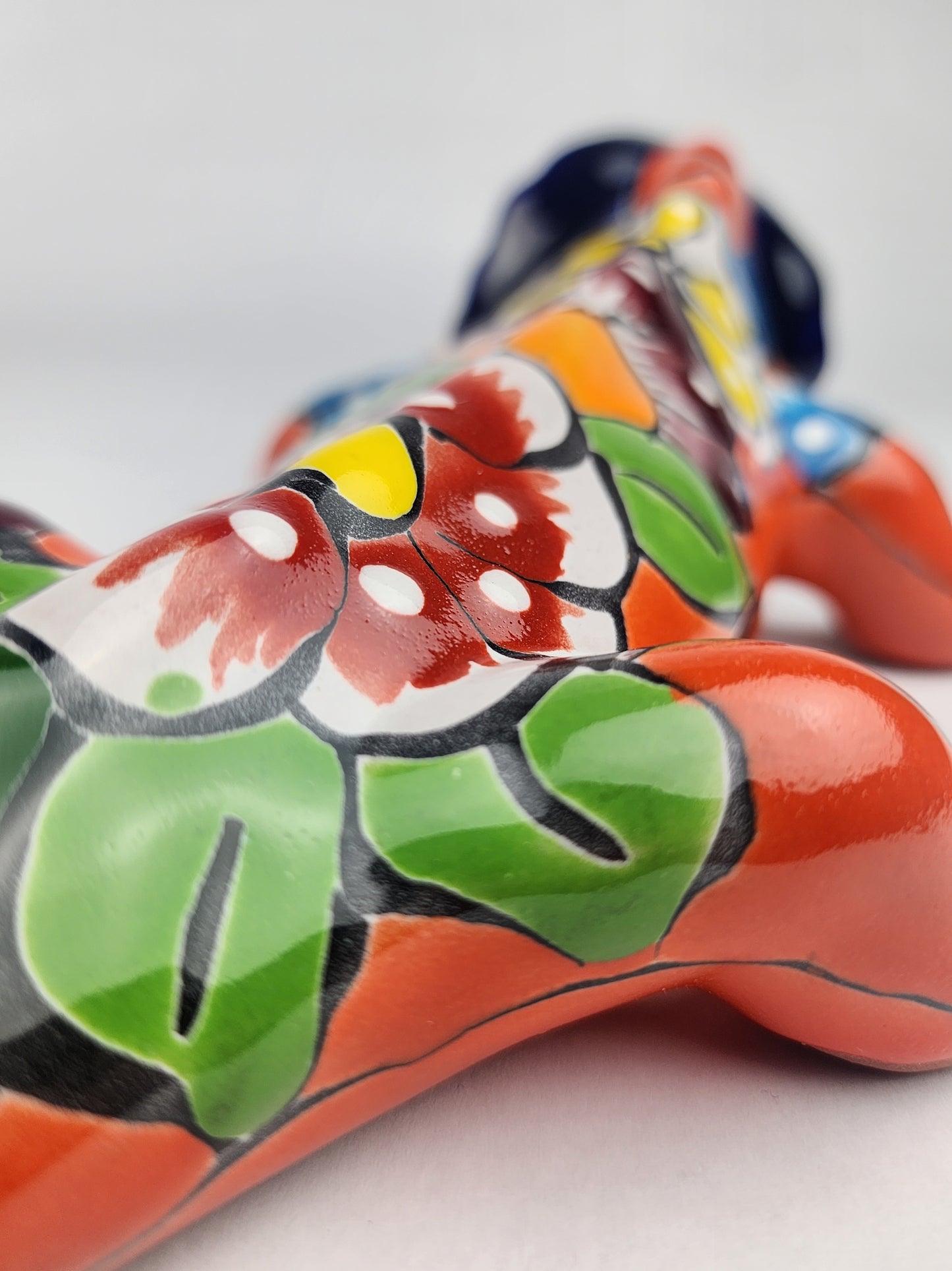 Handcrafted Orange Talavera Iguana – Mexican Folk Art Gift