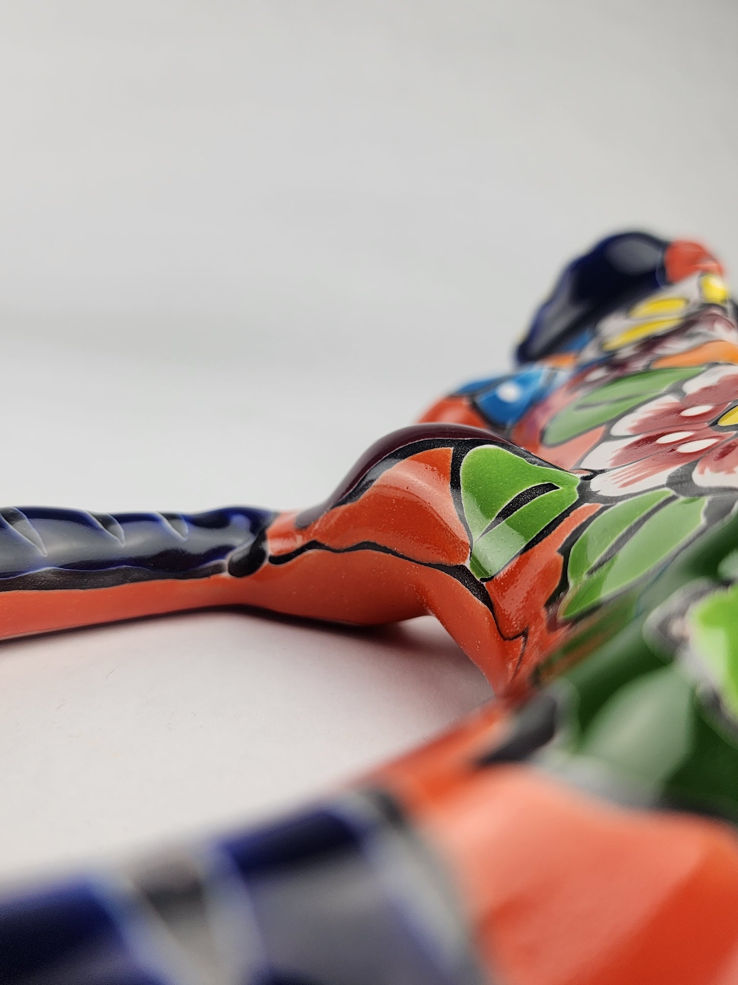 Handcrafted Orange Talavera Iguana – Mexican Folk Art Gift