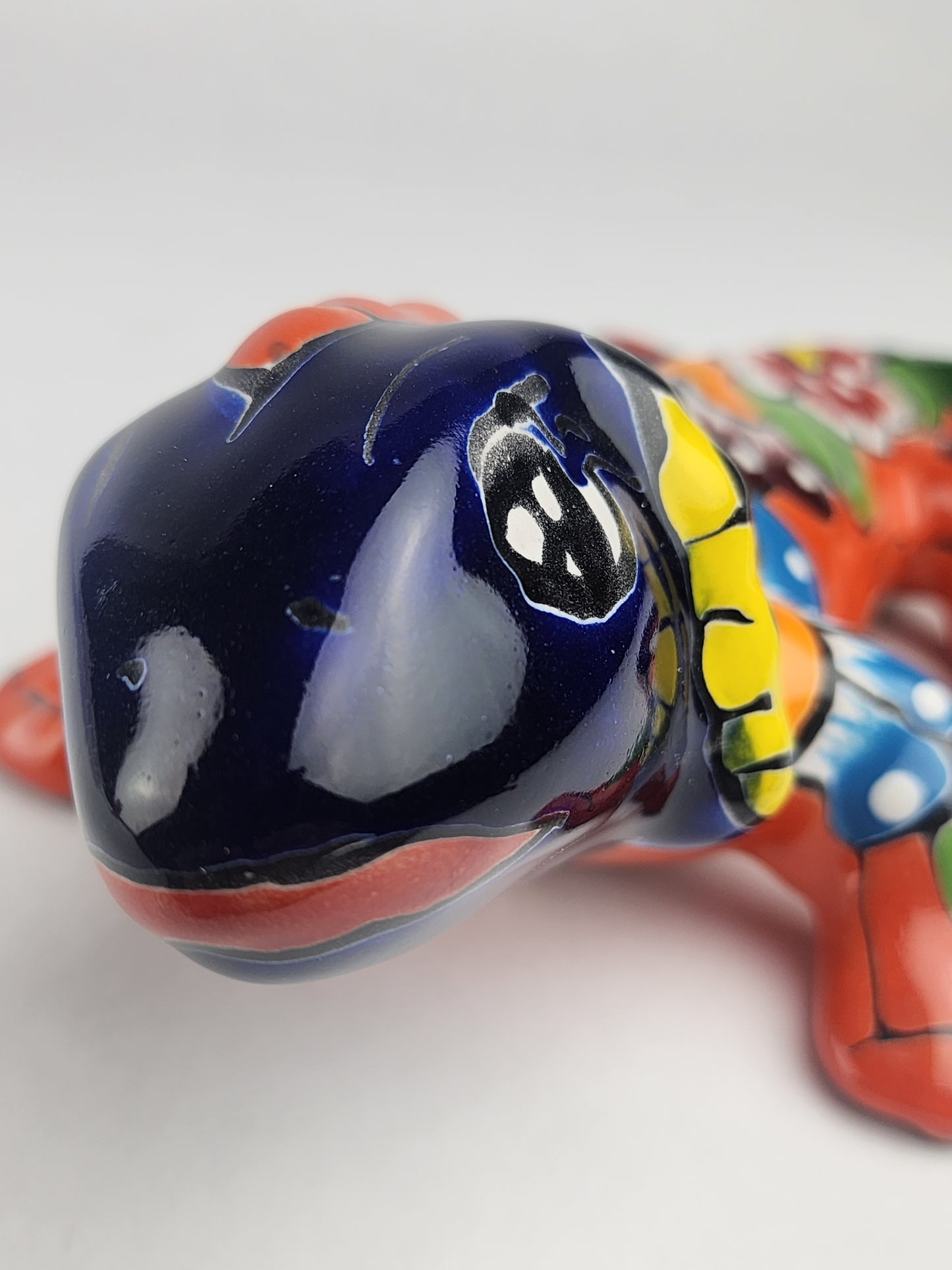 Handcrafted Orange Talavera Iguana – Mexican Folk Art Gift